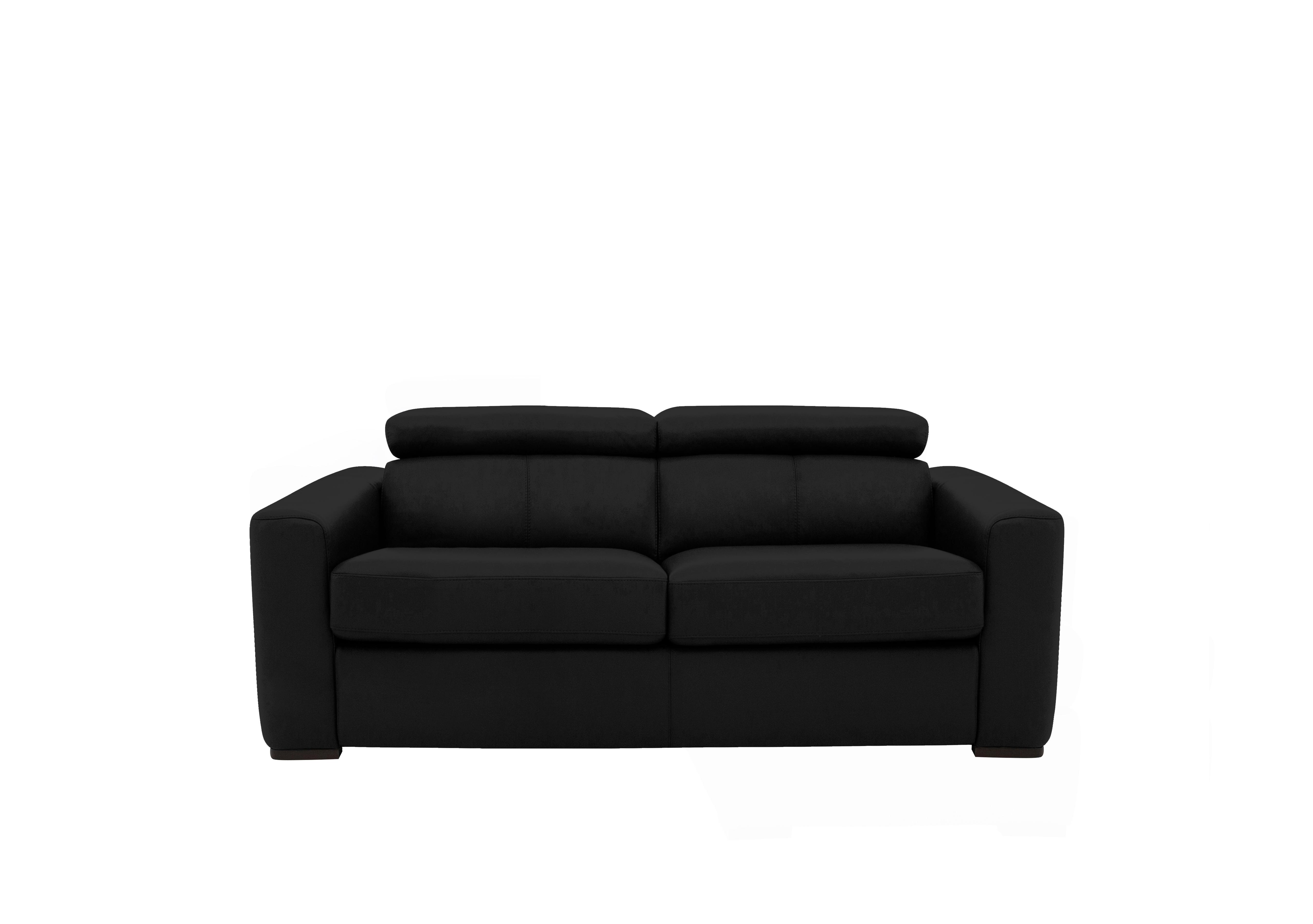 Infinity 2 Seater Leather Sofa in Bv-3500 Classic Black on Furniture Village