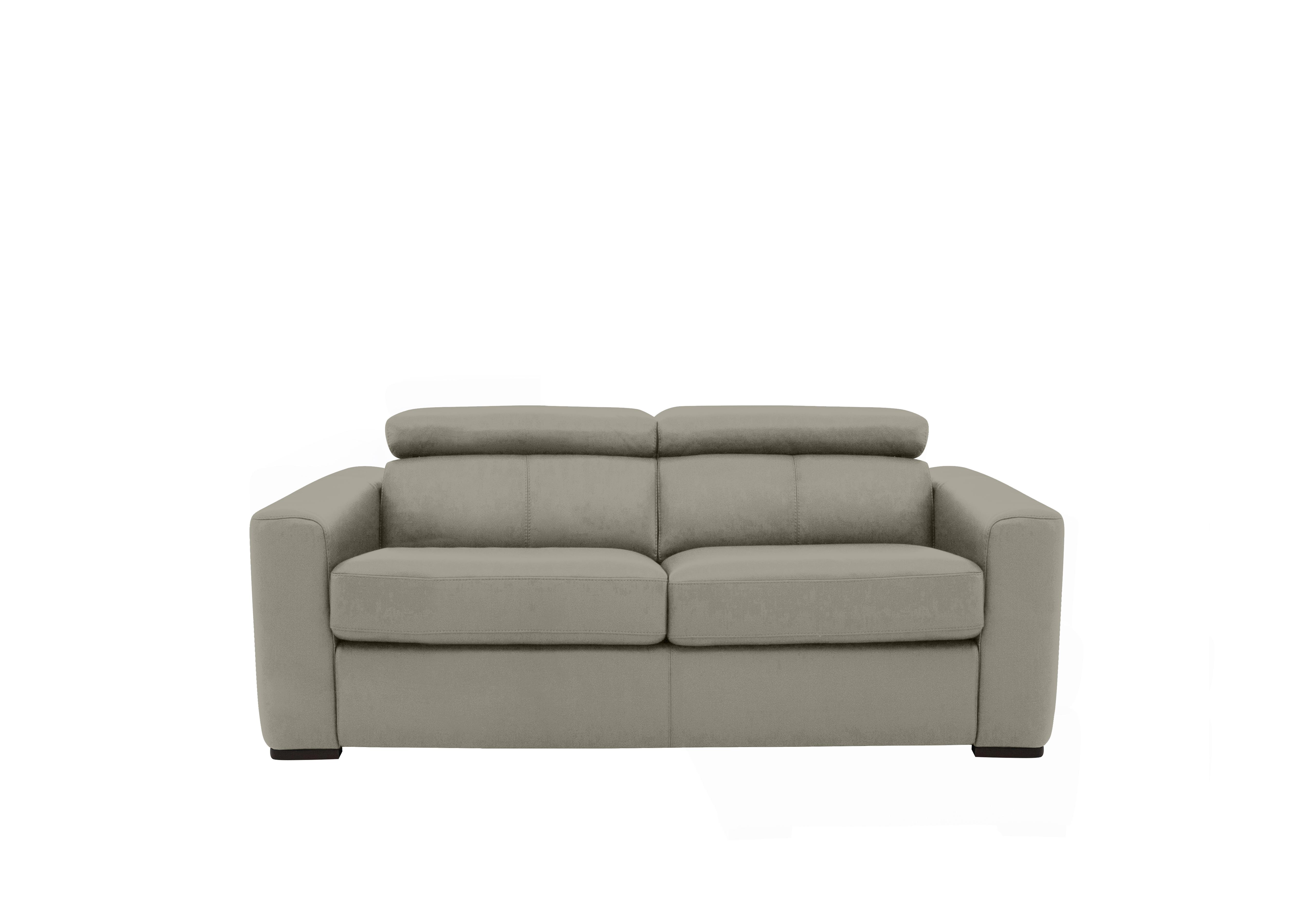 Infinity 2 Seater Leather Sofa in Bv-946b Silver Grey on Furniture Village