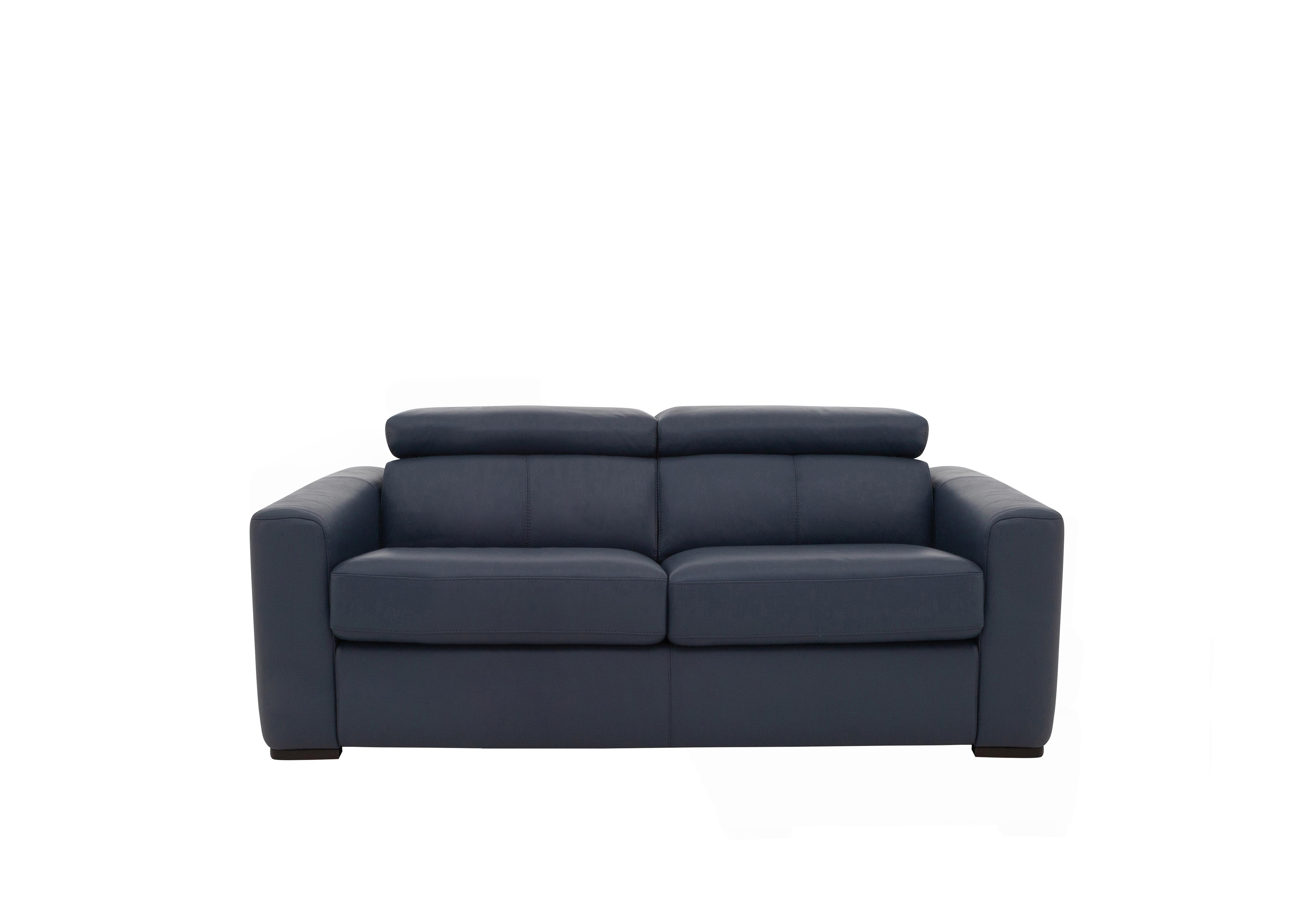 Infinity 2 Seater Leather Sofa in Nc-313e Ocean Blue on Furniture Village