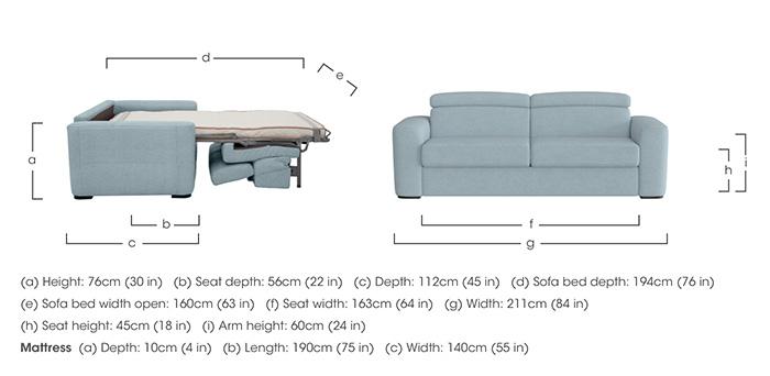 Infinity 3 Seater Fabric Sofa Bed in  on Furniture Village