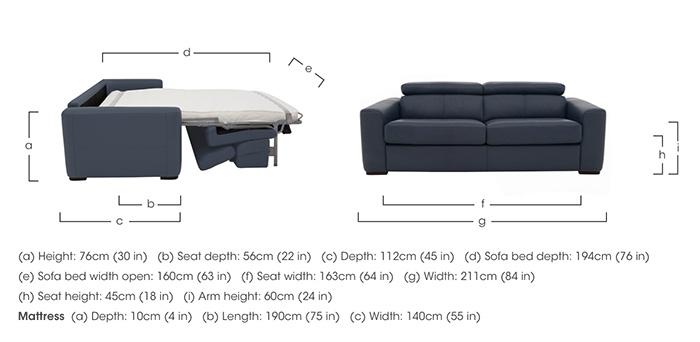 Infinity 3 Seater Leather Sofa Bed in  on Furniture Village