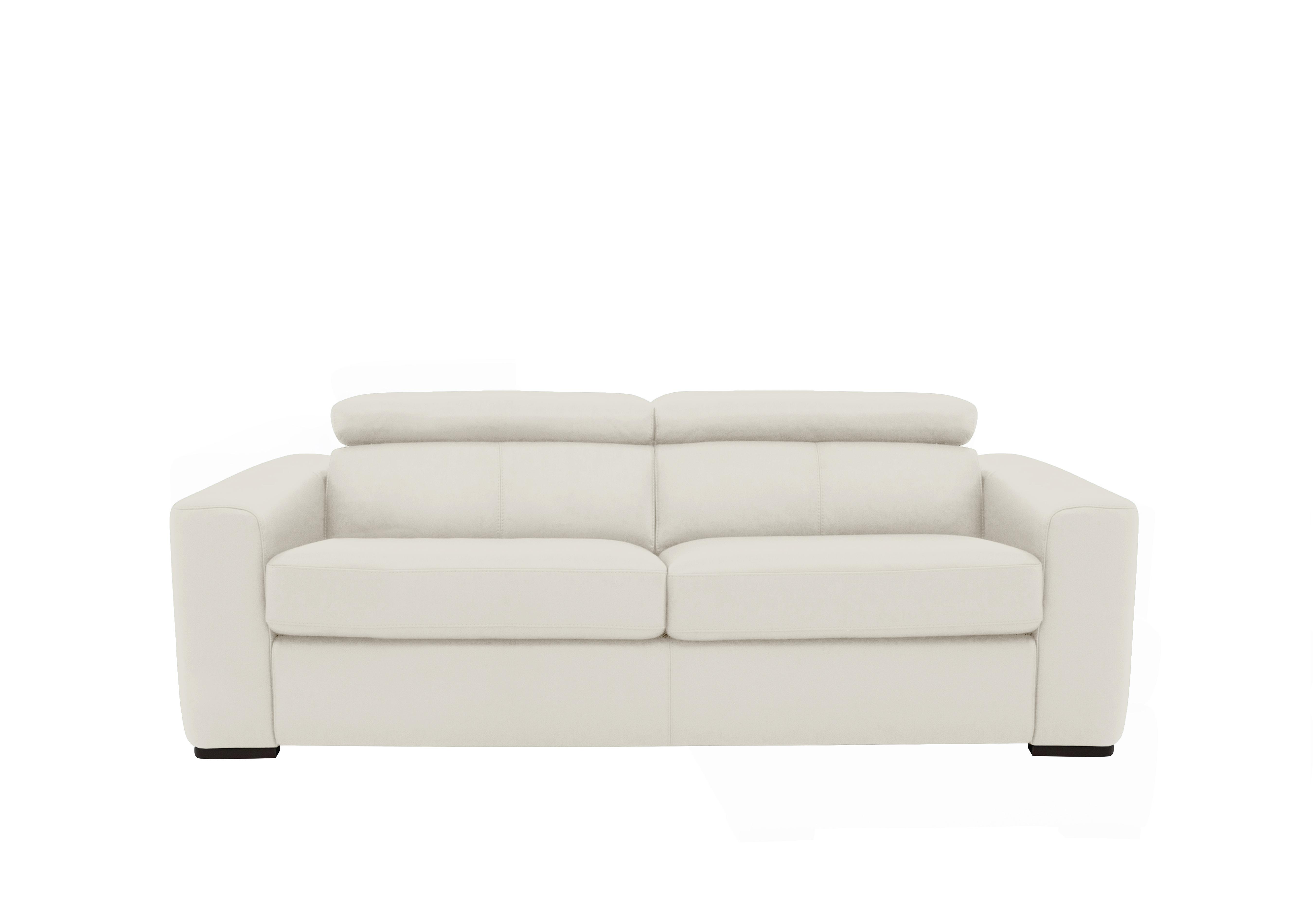 Infinity 3 Seater Leather Sofa Bed in Bv-156e Frost on Furniture Village