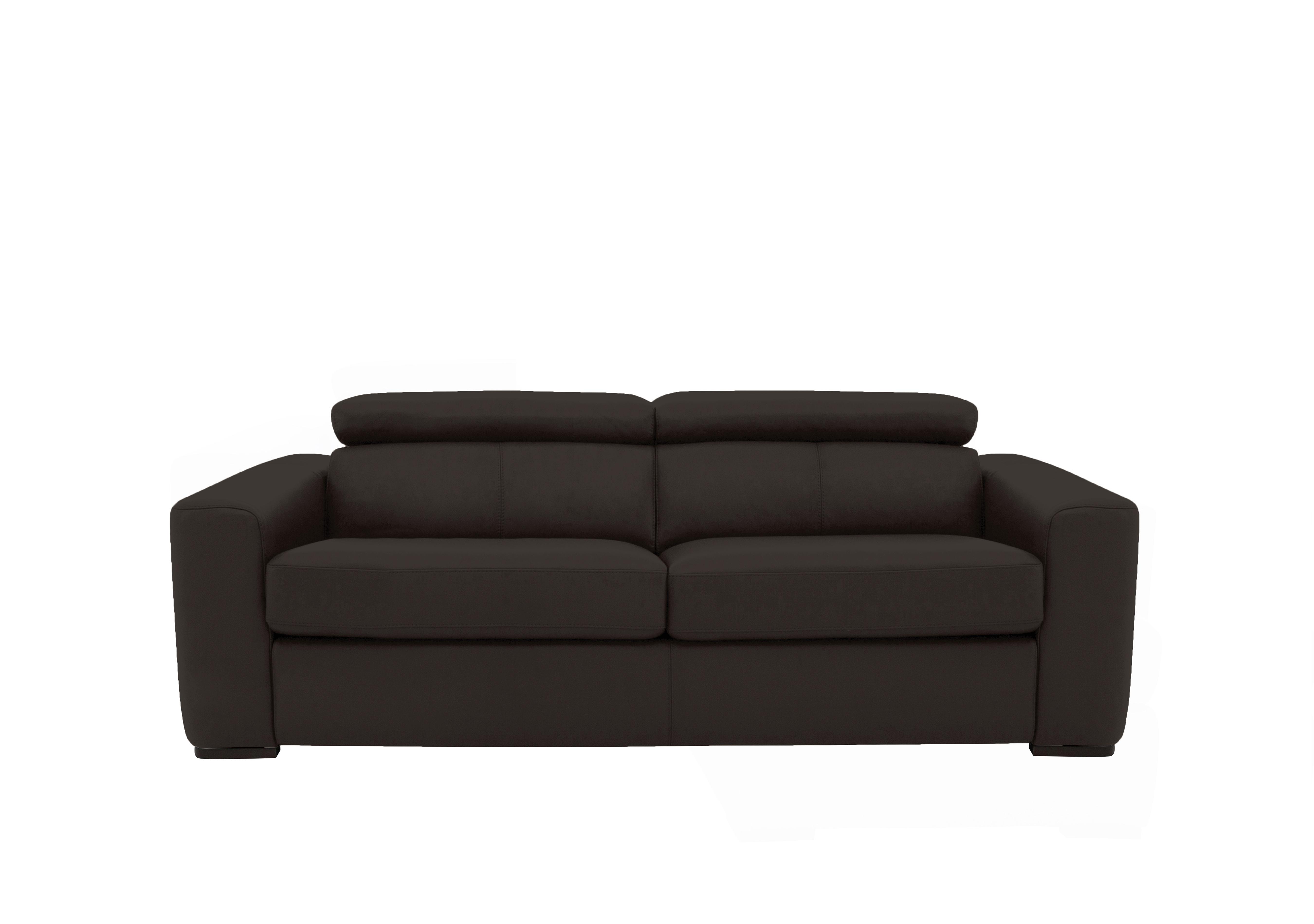 Infinity 3 Seater Leather Sofa Bed in Bv-1748 Dark Chocolate on Furniture Village