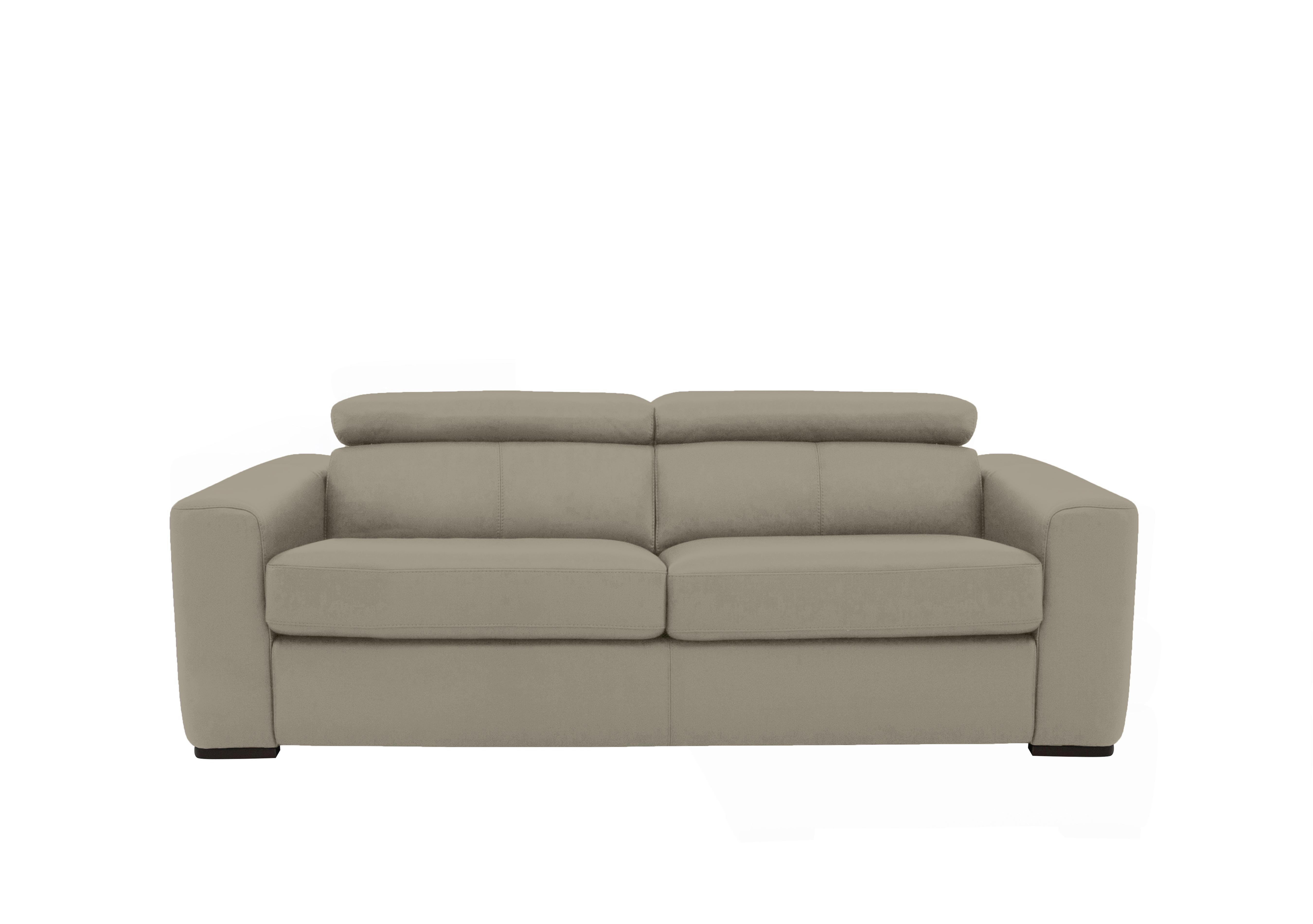 Infinity 3 Seater Leather Sofa Bed in Bv-722a Taupe on Furniture Village
