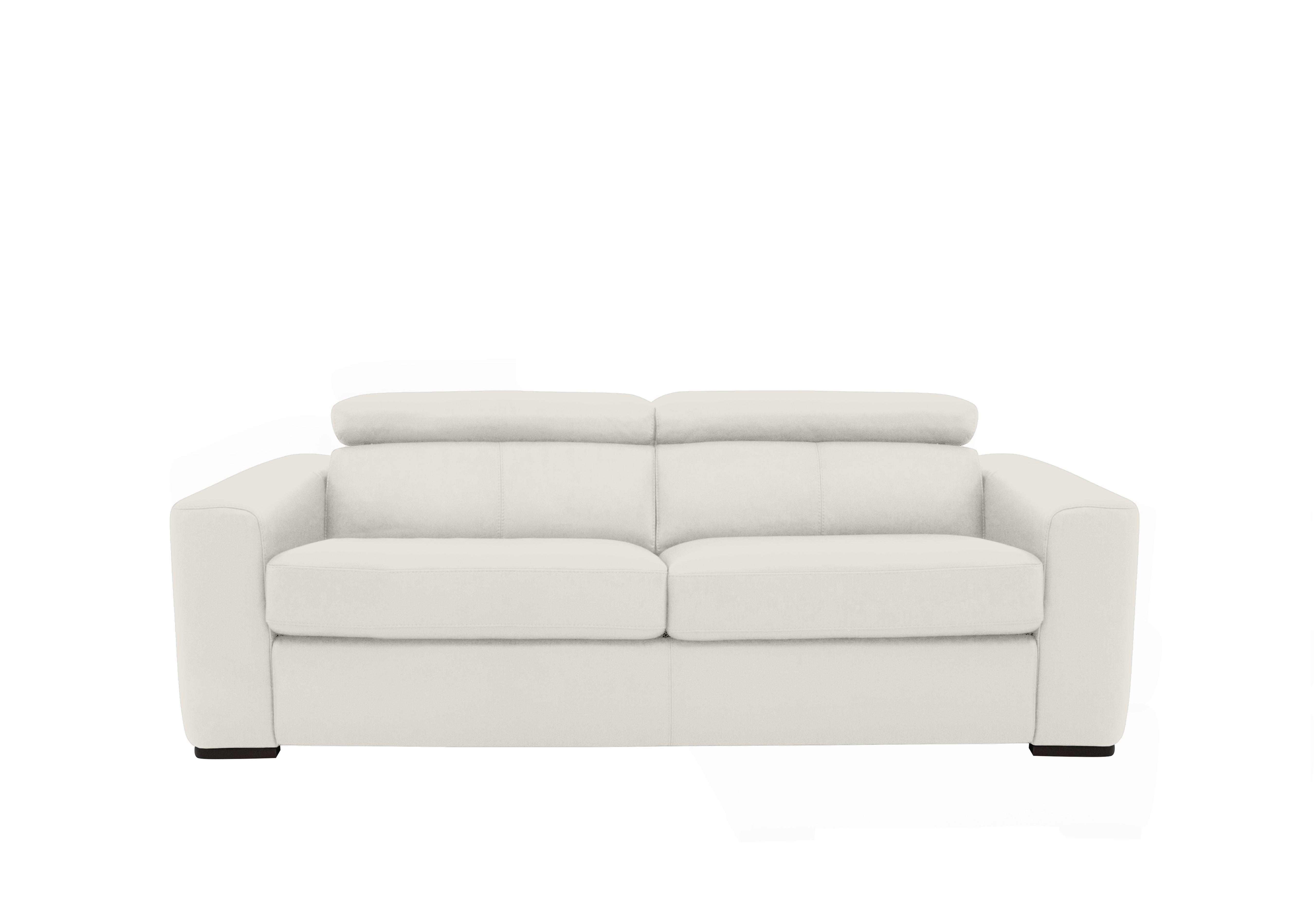 Infinity 3 Seater Leather Sofa Bed in Bv-744d Star White on Furniture Village