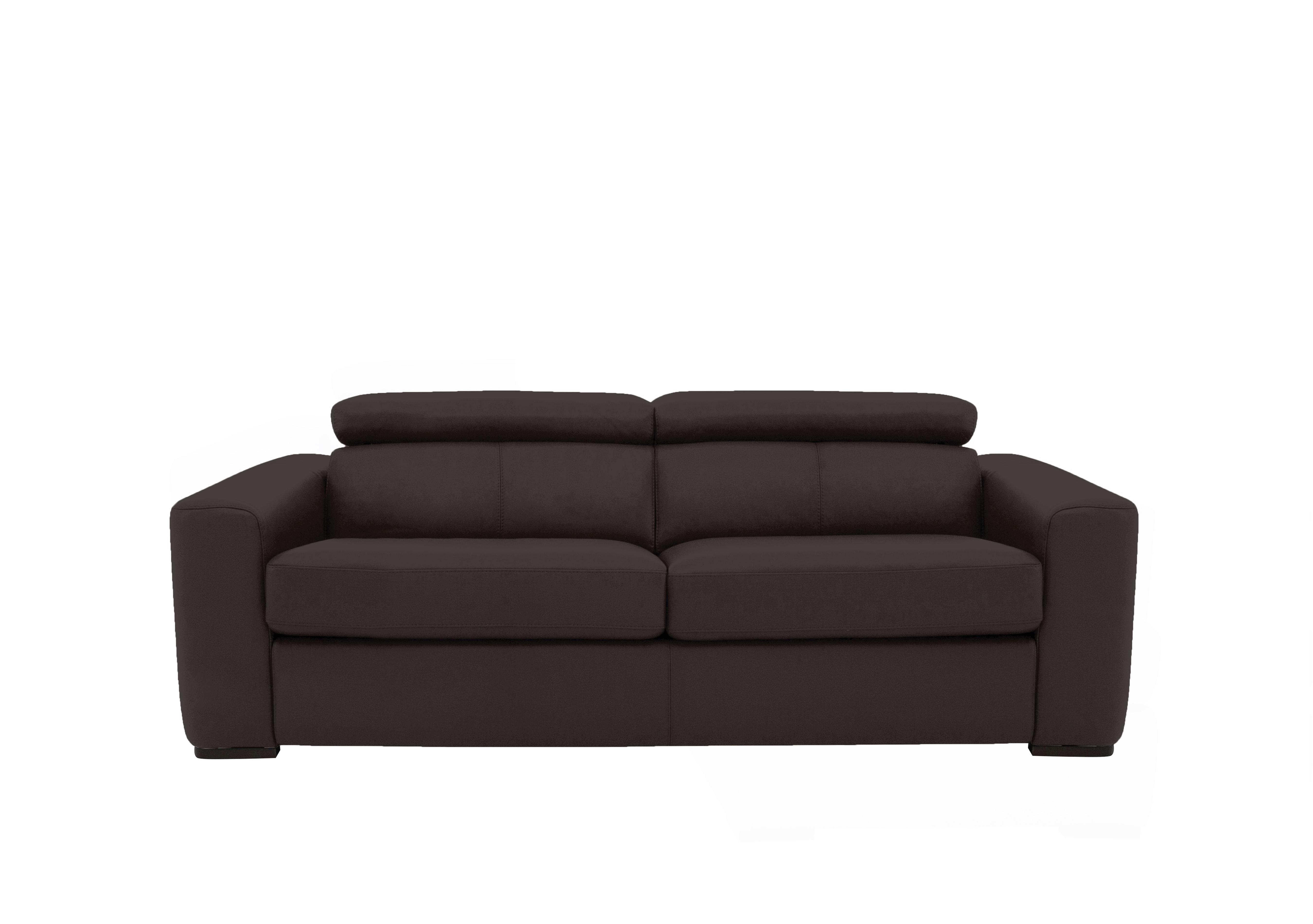 Infinity 3 Seater Leather Sofa Bed in Nc-037c Walnut on Furniture Village