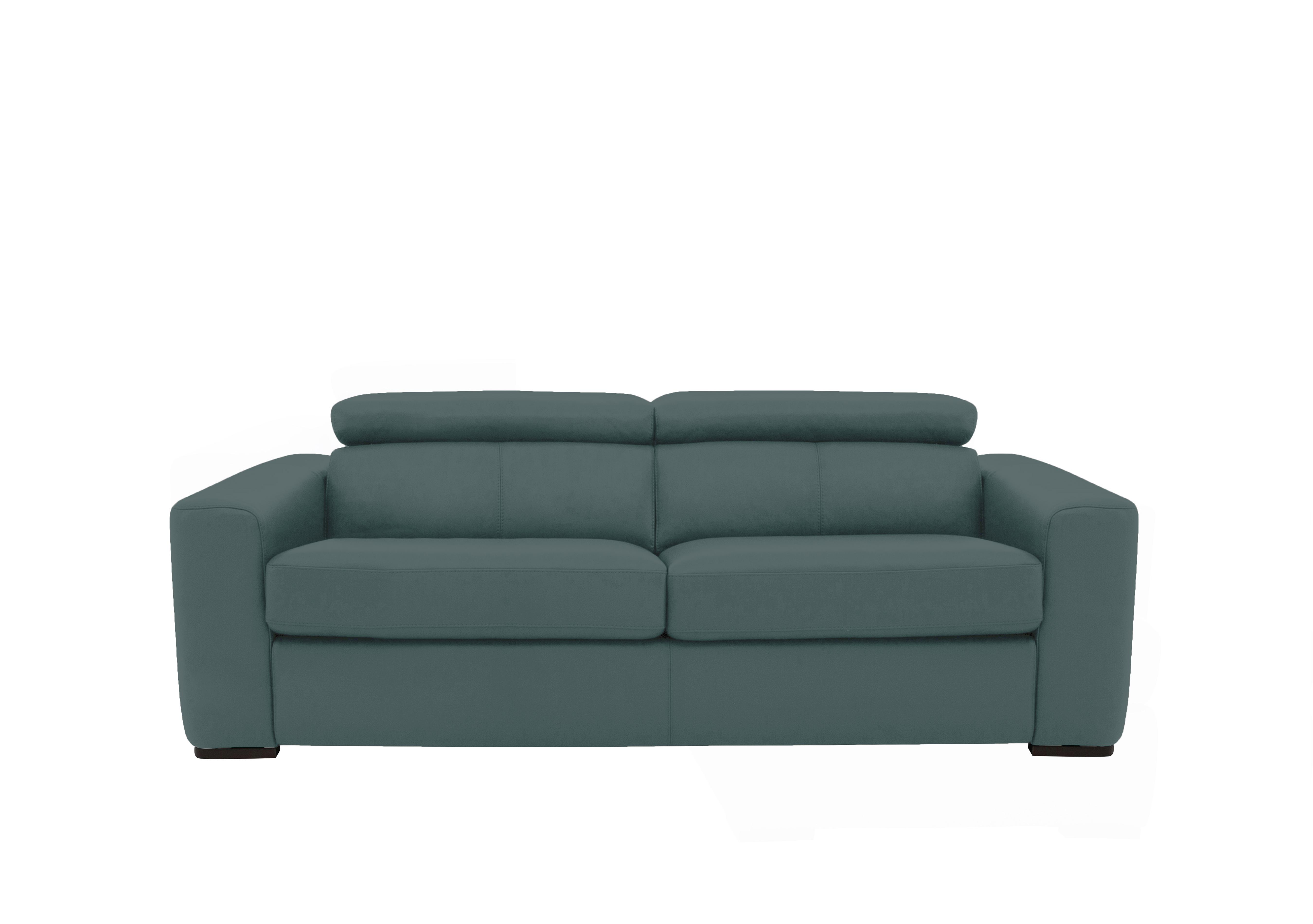 Infinity 3 Seater Leather Sofa Bed in Nc-301e Lake Green on Furniture Village