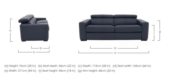 Infinity 3 Seater Leather Sofa in  on Furniture Village