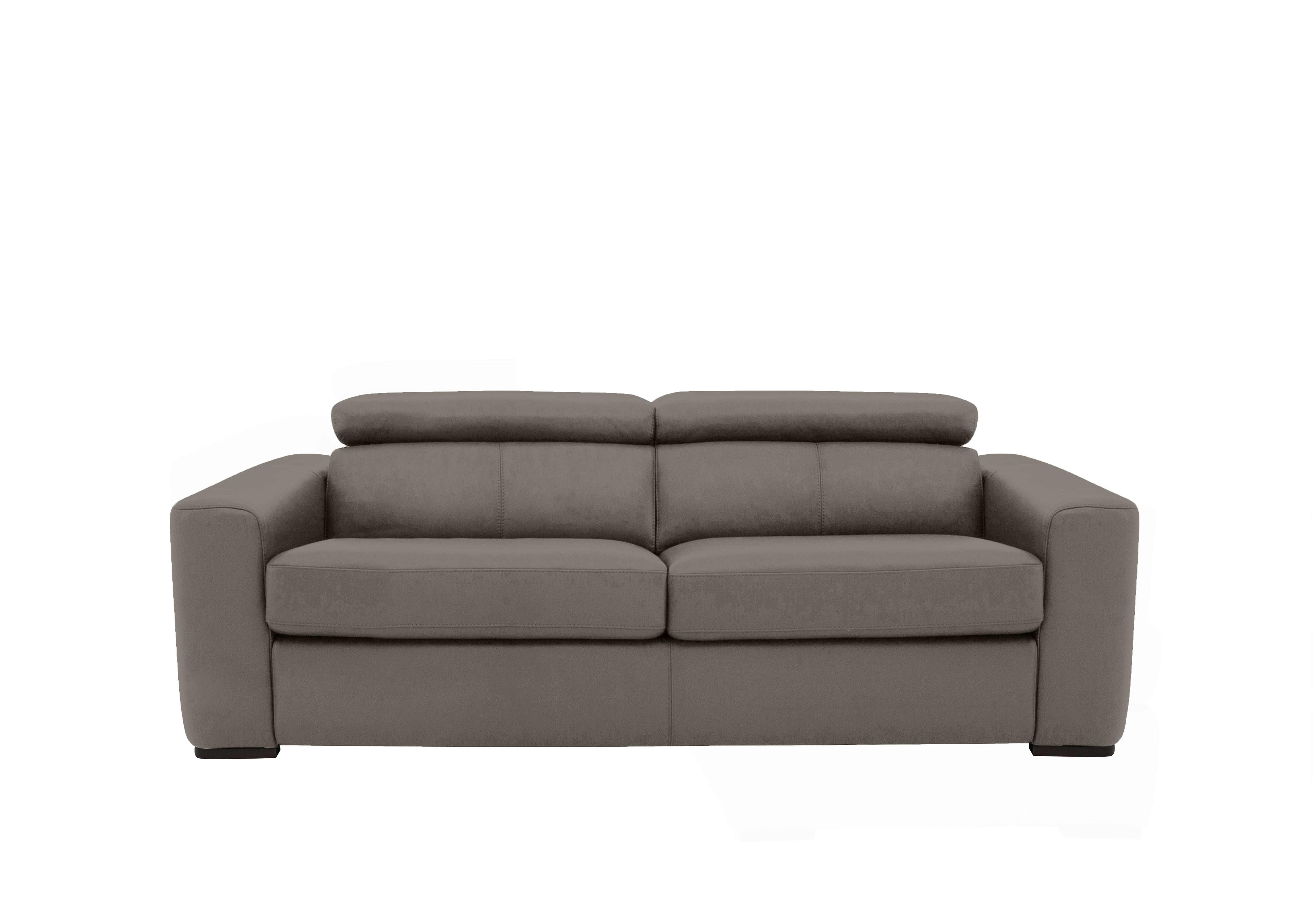 Infinity 3 Seater Leather Sofa in Bv-042e Elephant on Furniture Village