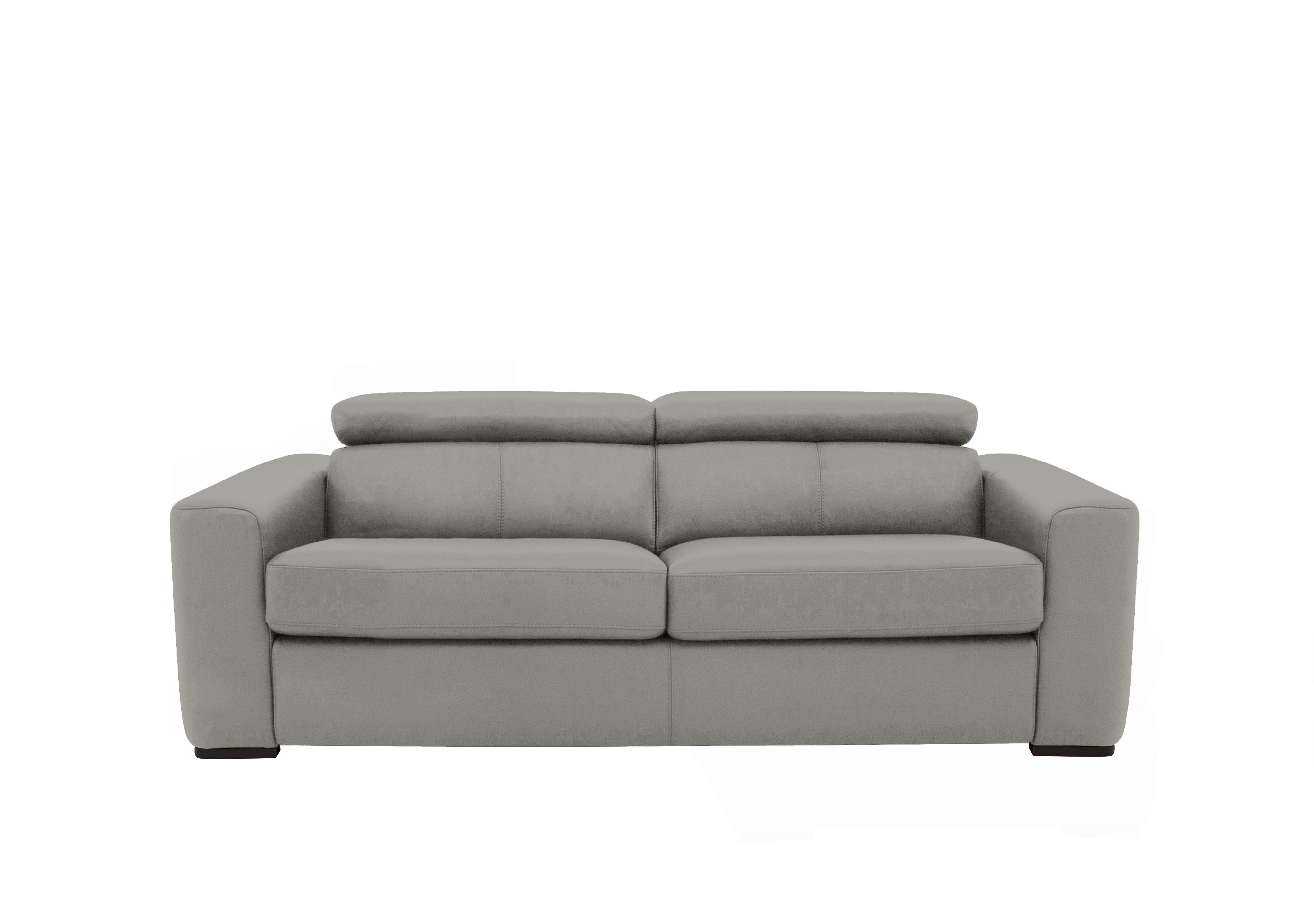Infinity 3 Seater Leather Sofa in Nc-946b Feather Grey on Furniture Village