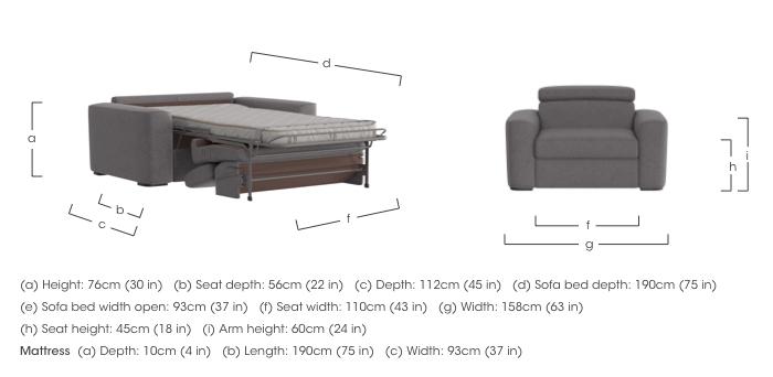 Infinity Fabric Chair Sofa Bed in  on Furniture Village