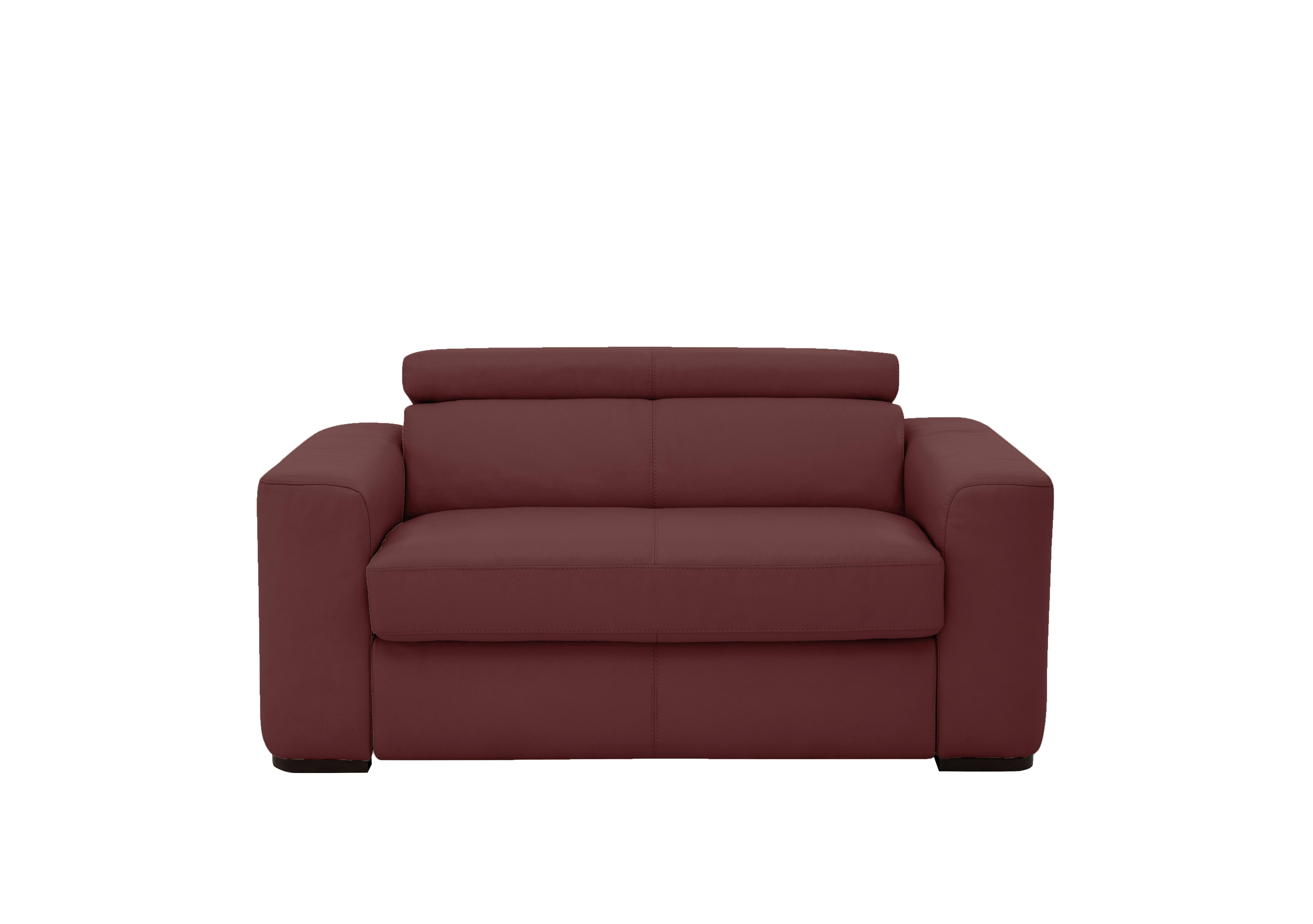 Infinity Leather Chair Sofabed in Bv-035c Deep Red on Furniture Village
