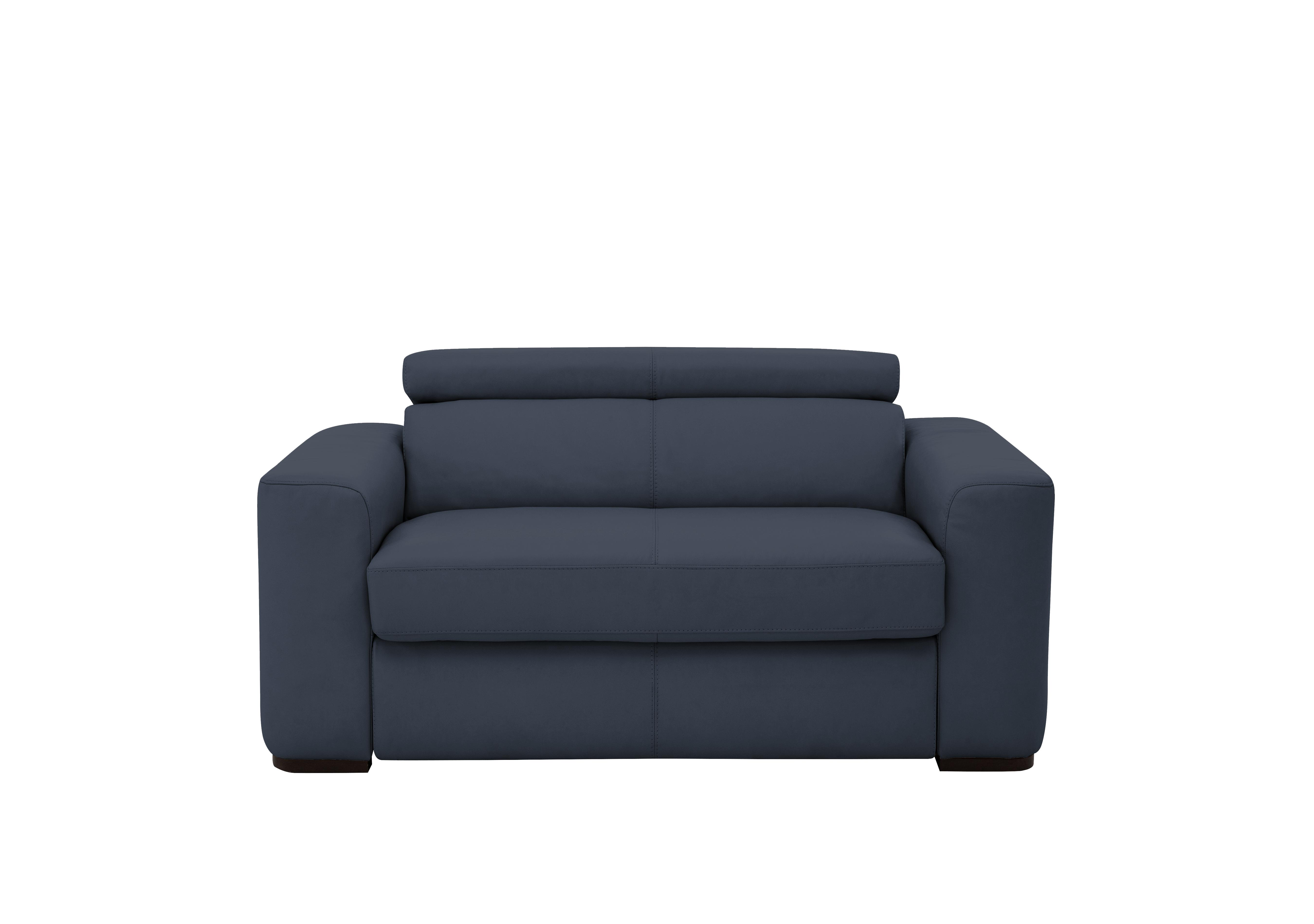 Infinity Leather Chair Sofabed in Bv-313e Ocean Blue on Furniture Village