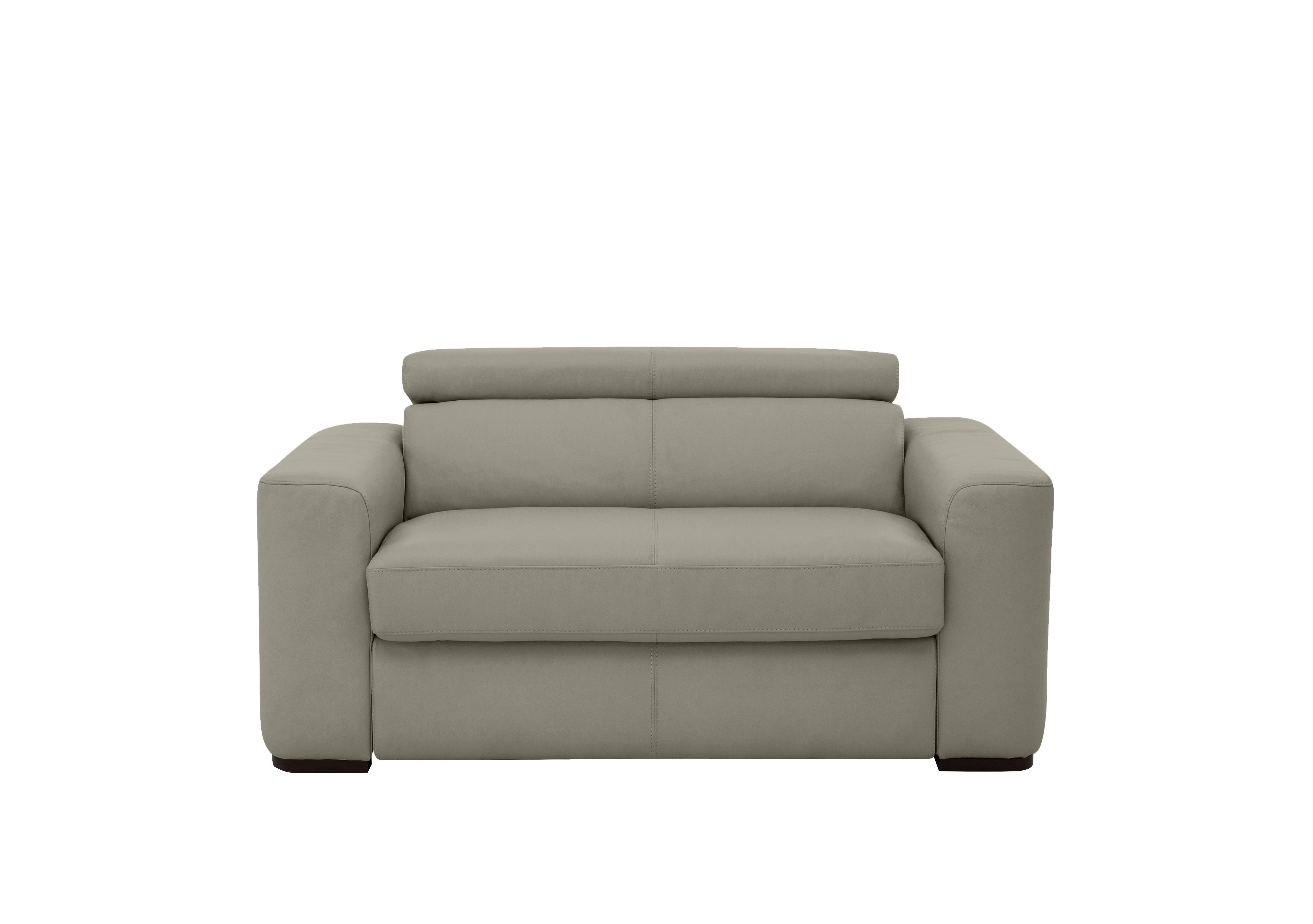 Infinity Leather Chair Sofabed in Bv-946b Silver Grey on Furniture Village