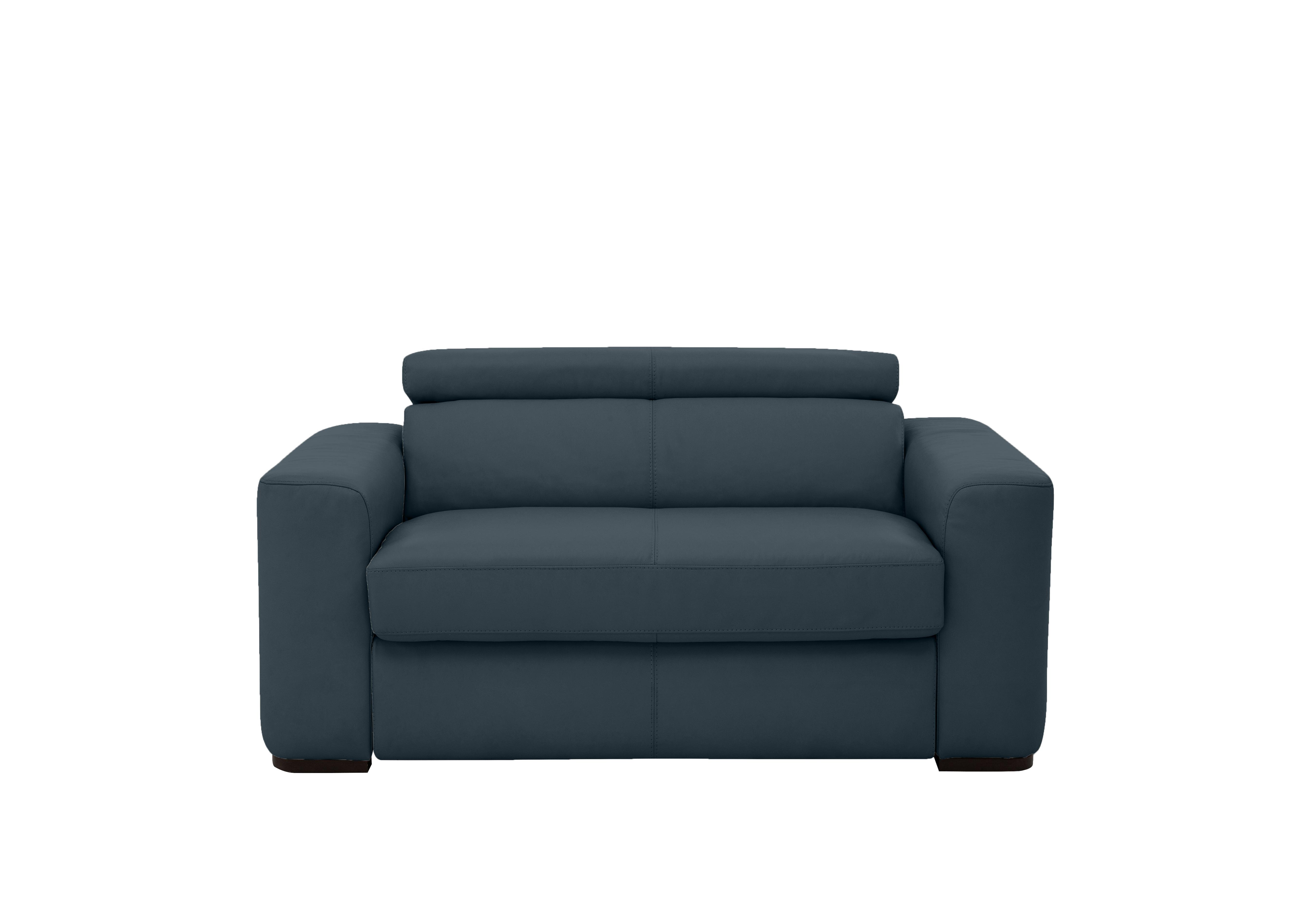 Infinity Leather Chair Sofabed in Nc-313e Ocean Blue on Furniture Village