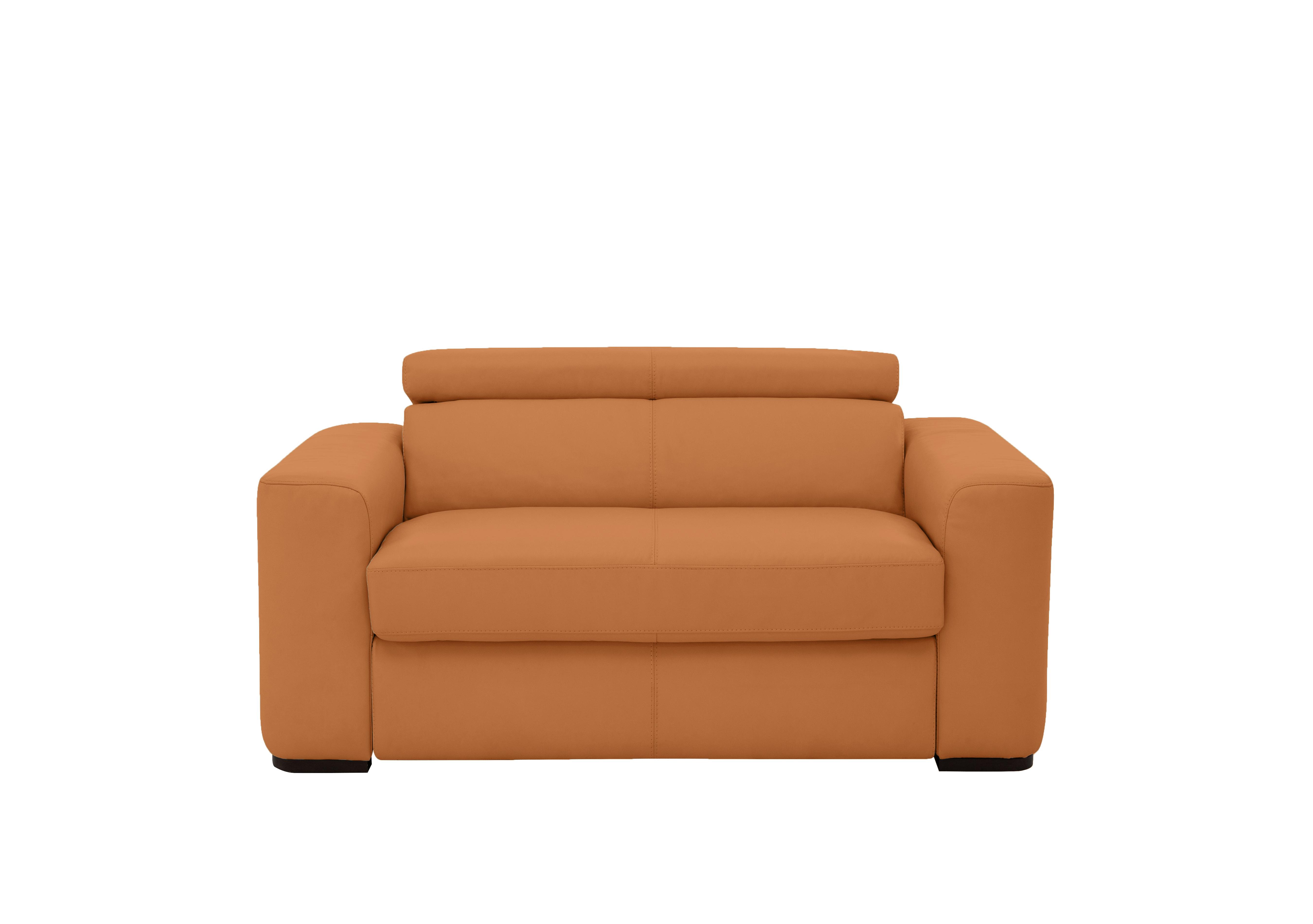 Infinity Leather Chair Sofabed in Nc-335e Honey Yellow on Furniture Village