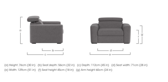 Infinity Large Fabric Armchair in  on Furniture Village