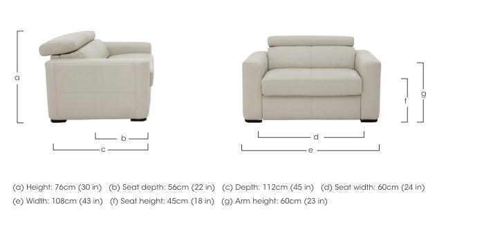 Infinity Leather Armchair in  on Furniture Village