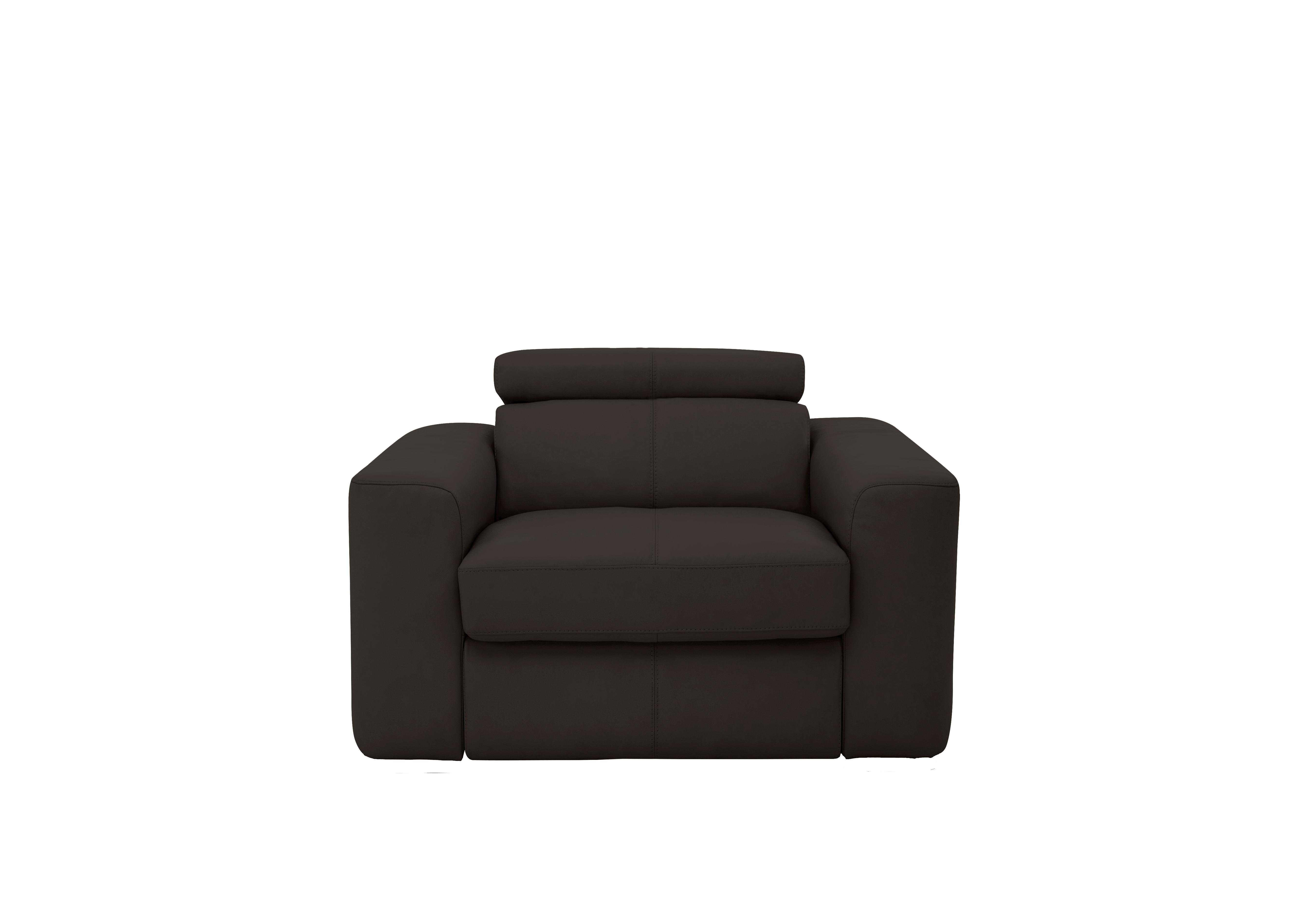 Infinity Leather Armchair in Bv-1748 Dark Chocolate on Furniture Village