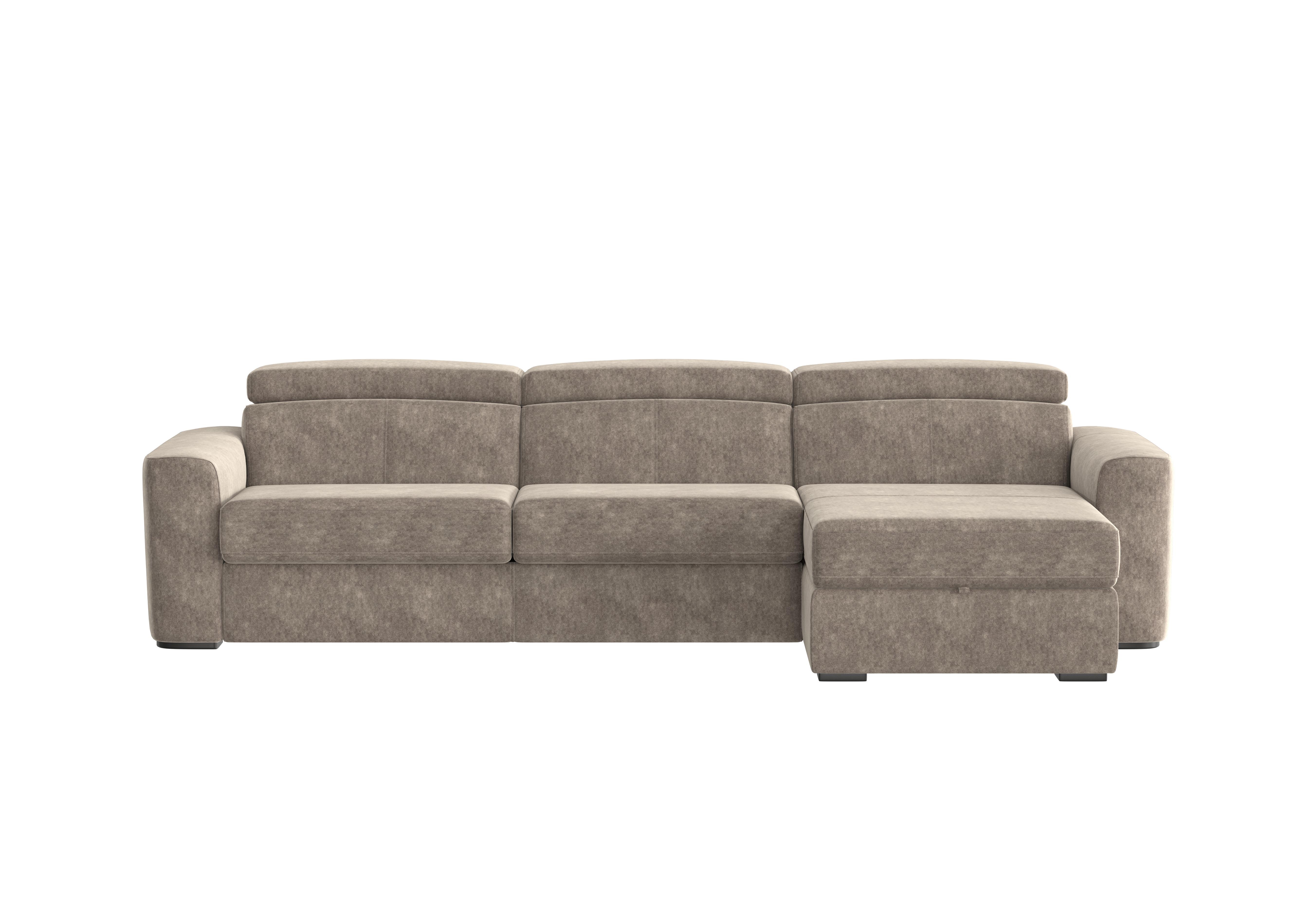 Infinity Fabric Corner Chaise Sofa with Storage in Bfa-Bnn-R29 Fv1 Mink on Furniture Village