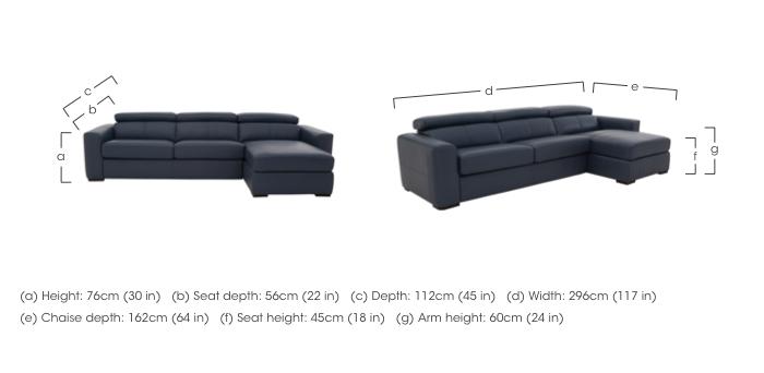 Infinity Leather Corner Chaise Sofa with Storage in  on Furniture Village