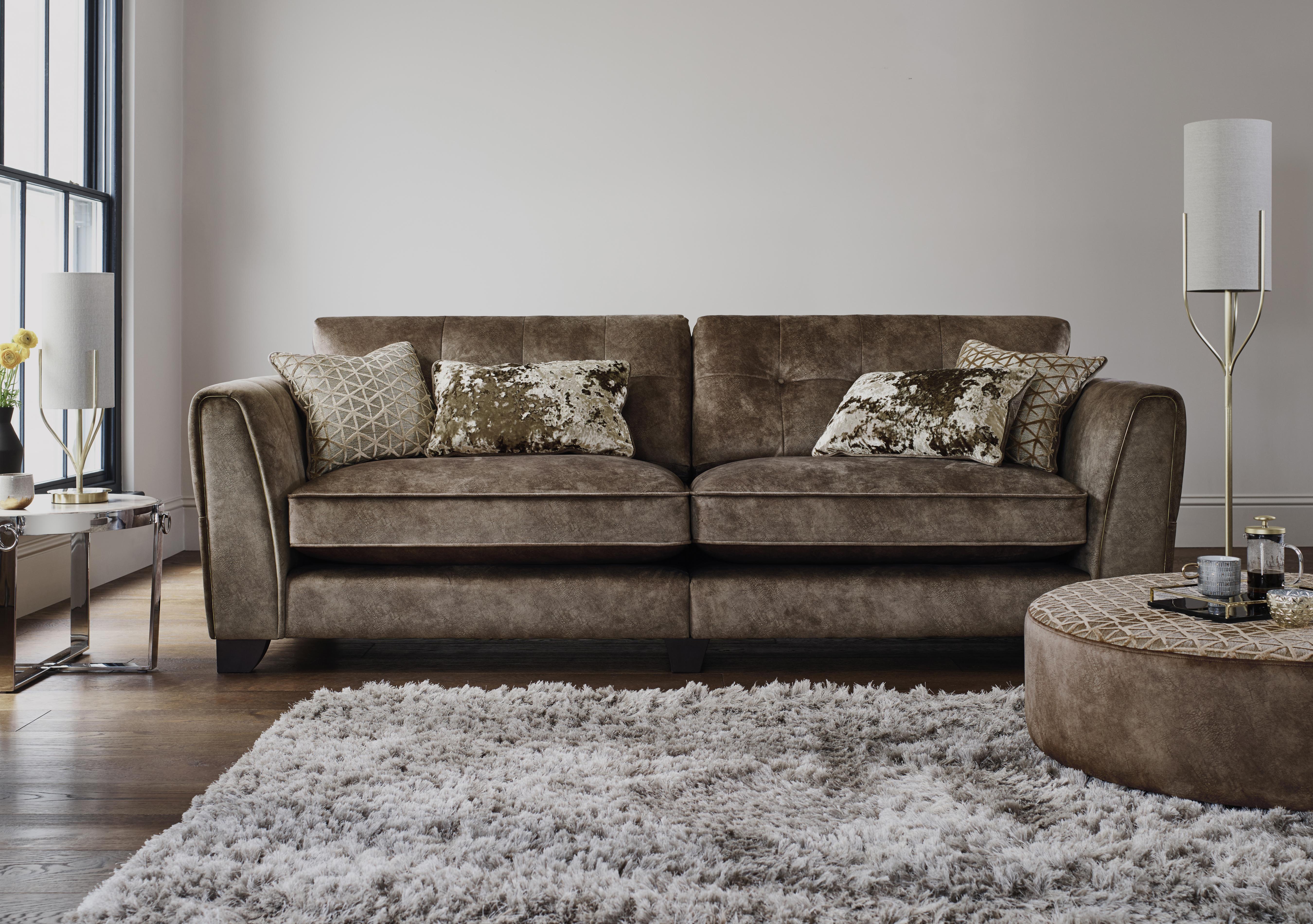 Ariana 4 Seater Fabric Classic Back Split Frame Sofa in  on Furniture Village