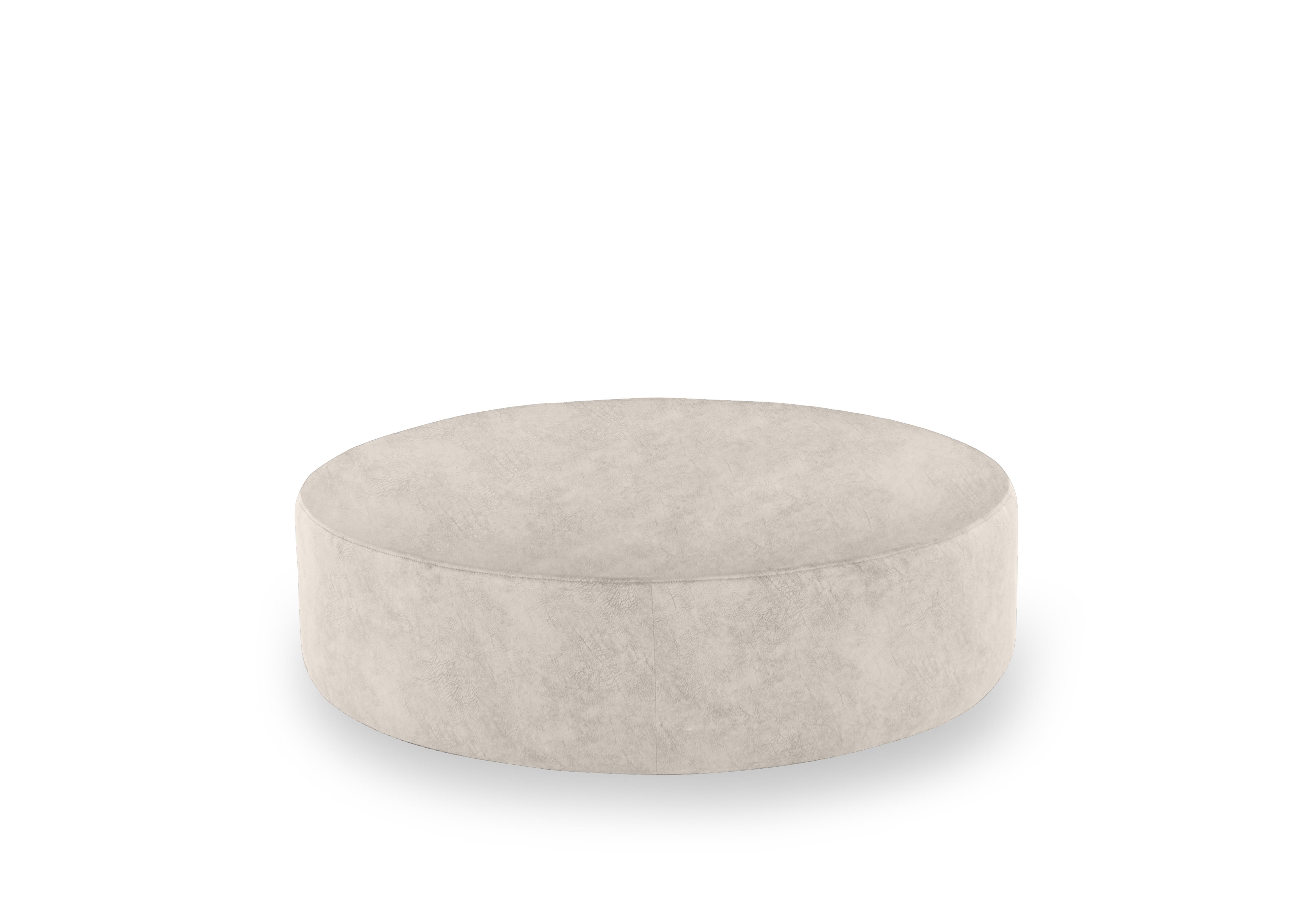 Ariana Fabric Twister Footstool in Cream on Furniture Village