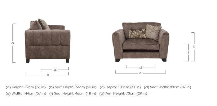 Ariana Classic Back Fabric Snuggler Chair in  on Furniture Village