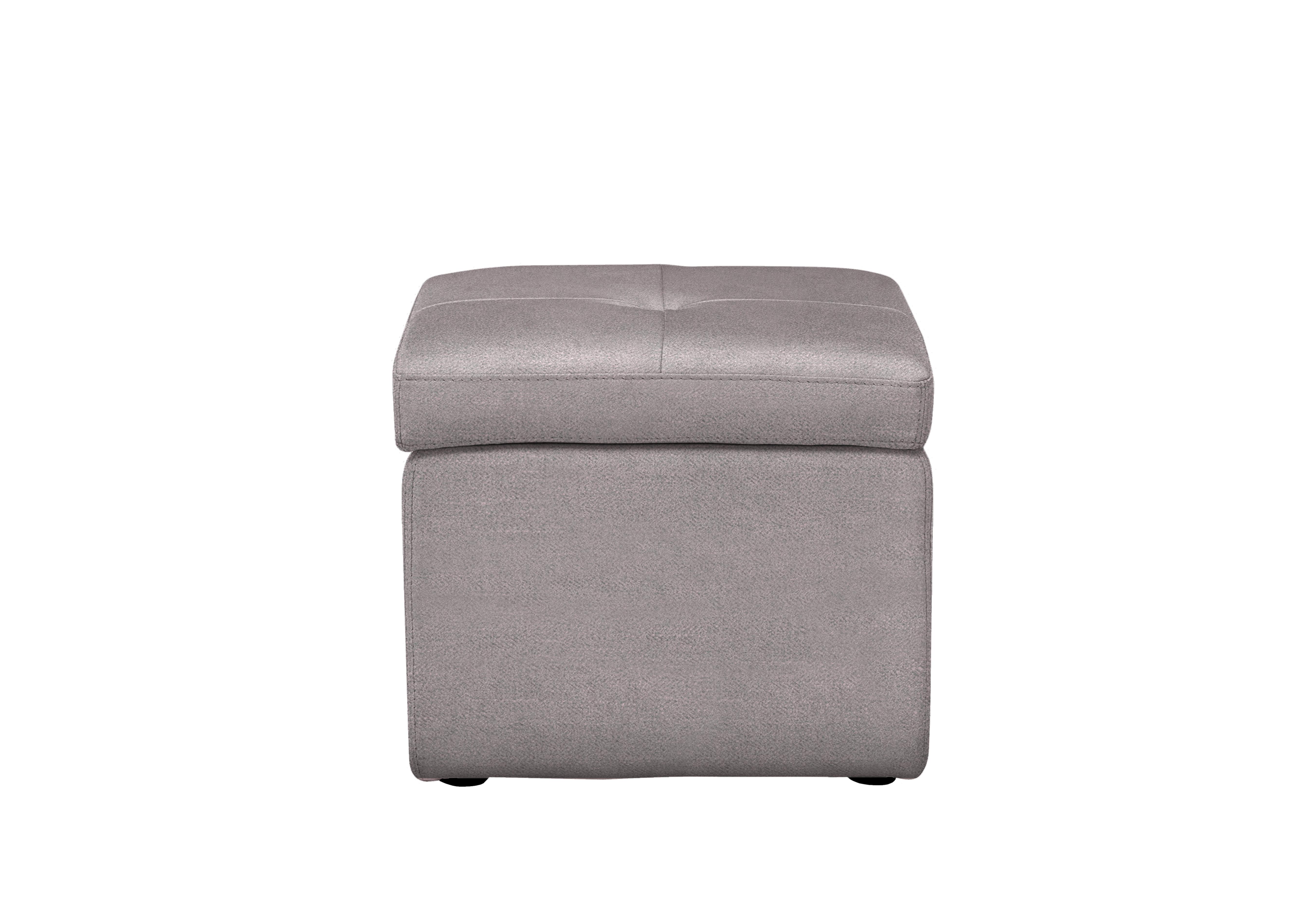Easy Tray Fabric Storage Footstool in Fab-Meo-R27 Pewter on Furniture Village