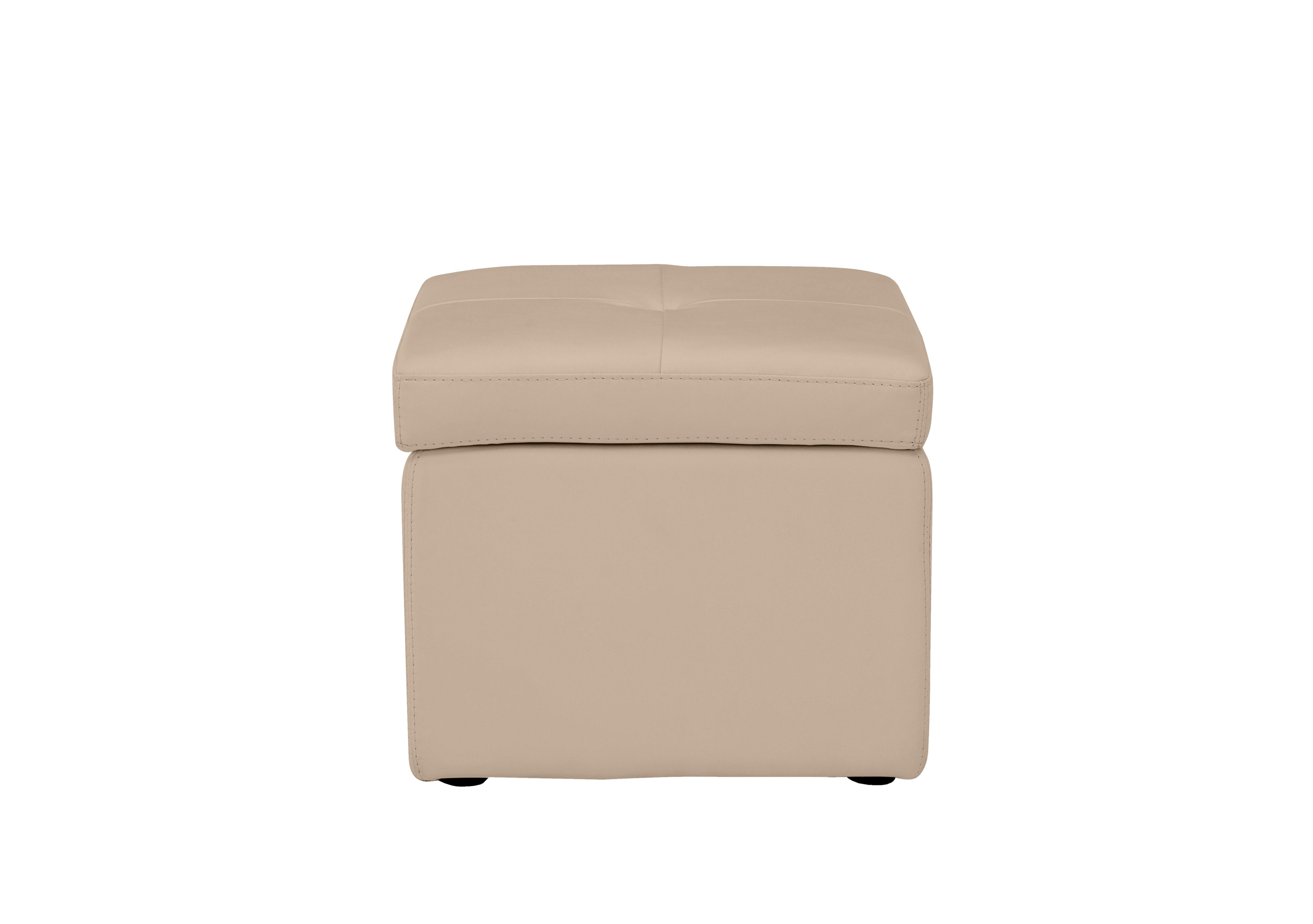 Easy Tray Leather Storage Footstool in Nc-039c Pebble on Furniture Village