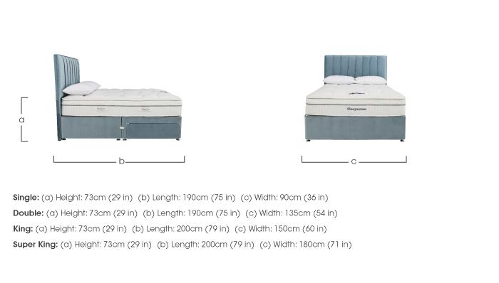 Tranquility 2800 Blue Divan Set in  on Furniture Village