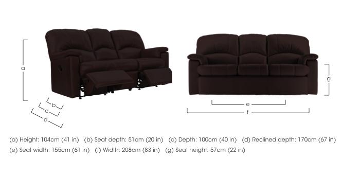 Chloe 3 Seater Leather Sofa in  on Furniture Village