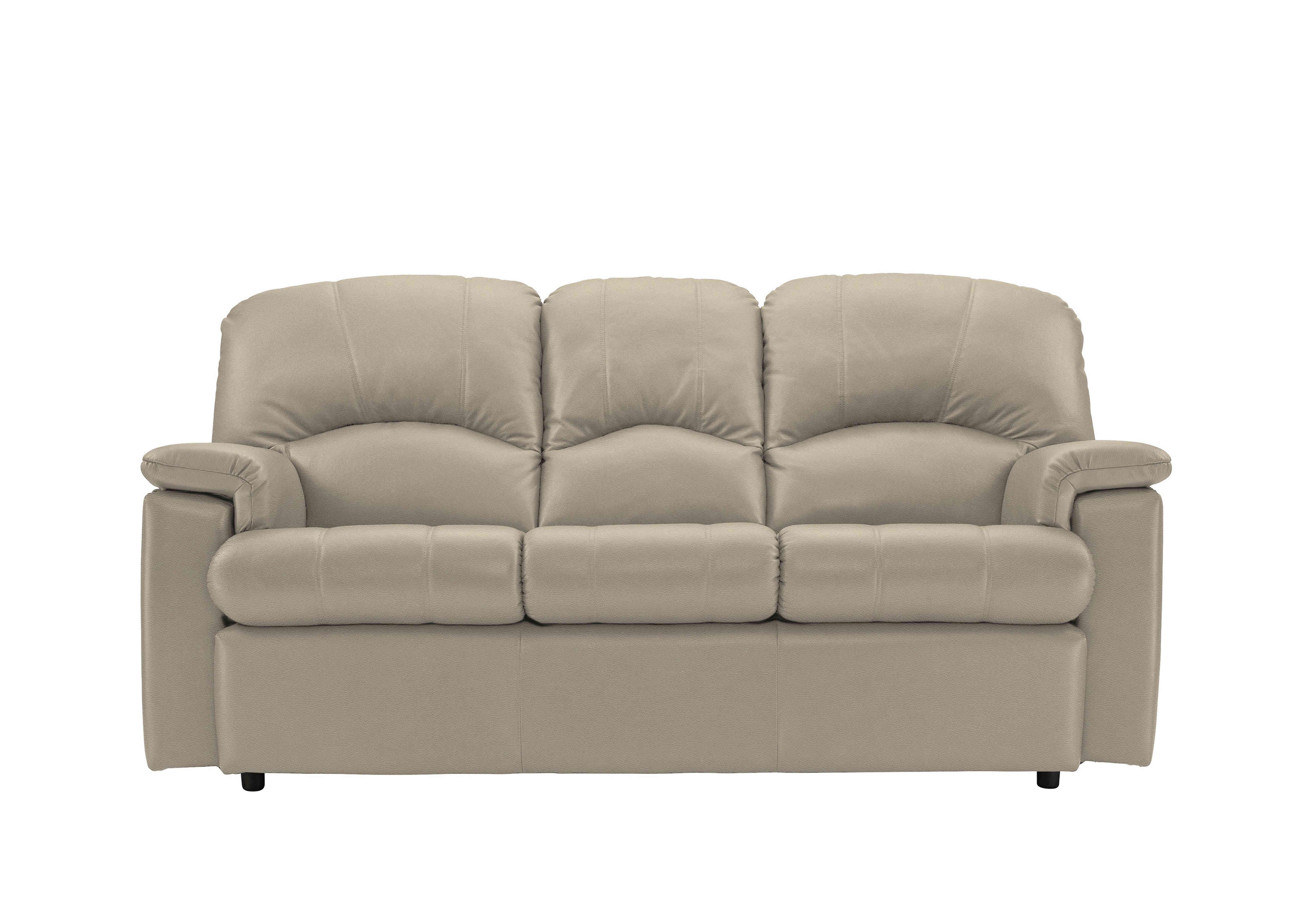 Chloe 3 Seater Leather Sofa in H001 Oxford Mushroom on Furniture Village