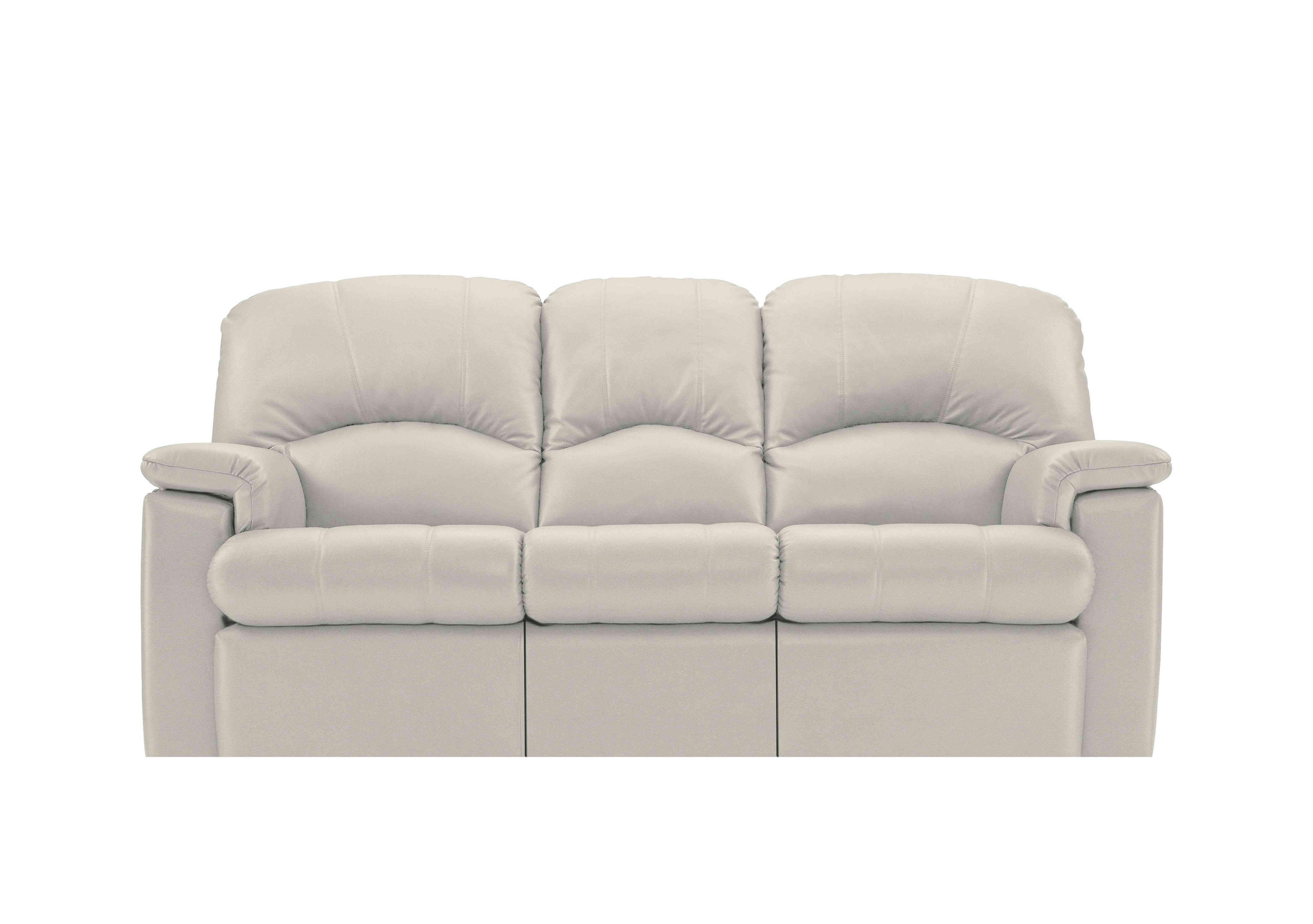 Chloe 3 Seater Leather Sofa in H006 Oxford Light Grey on Furniture Village