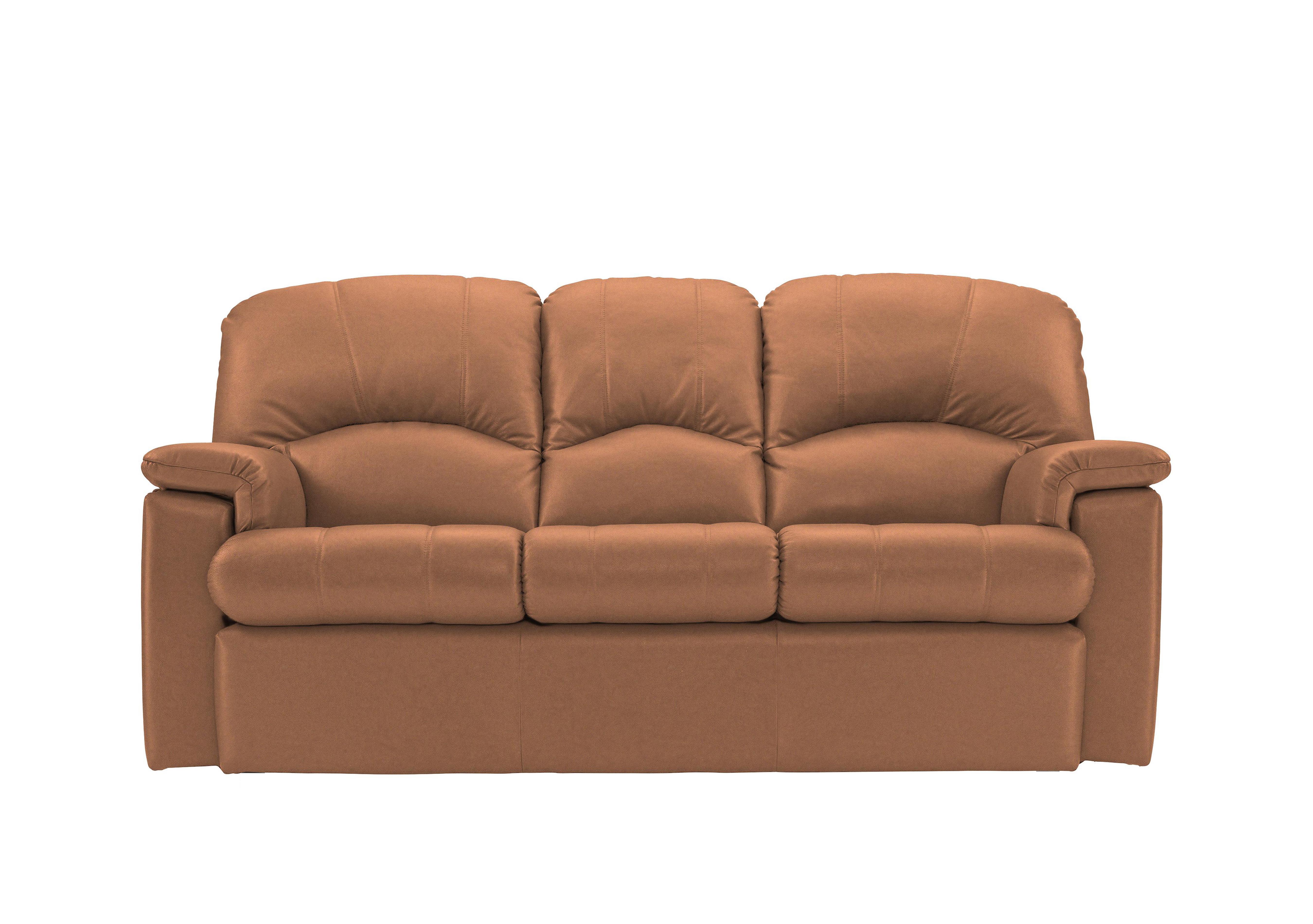 Chloe 3 Seater Leather Sofa in N001 Texas Tan on Furniture Village