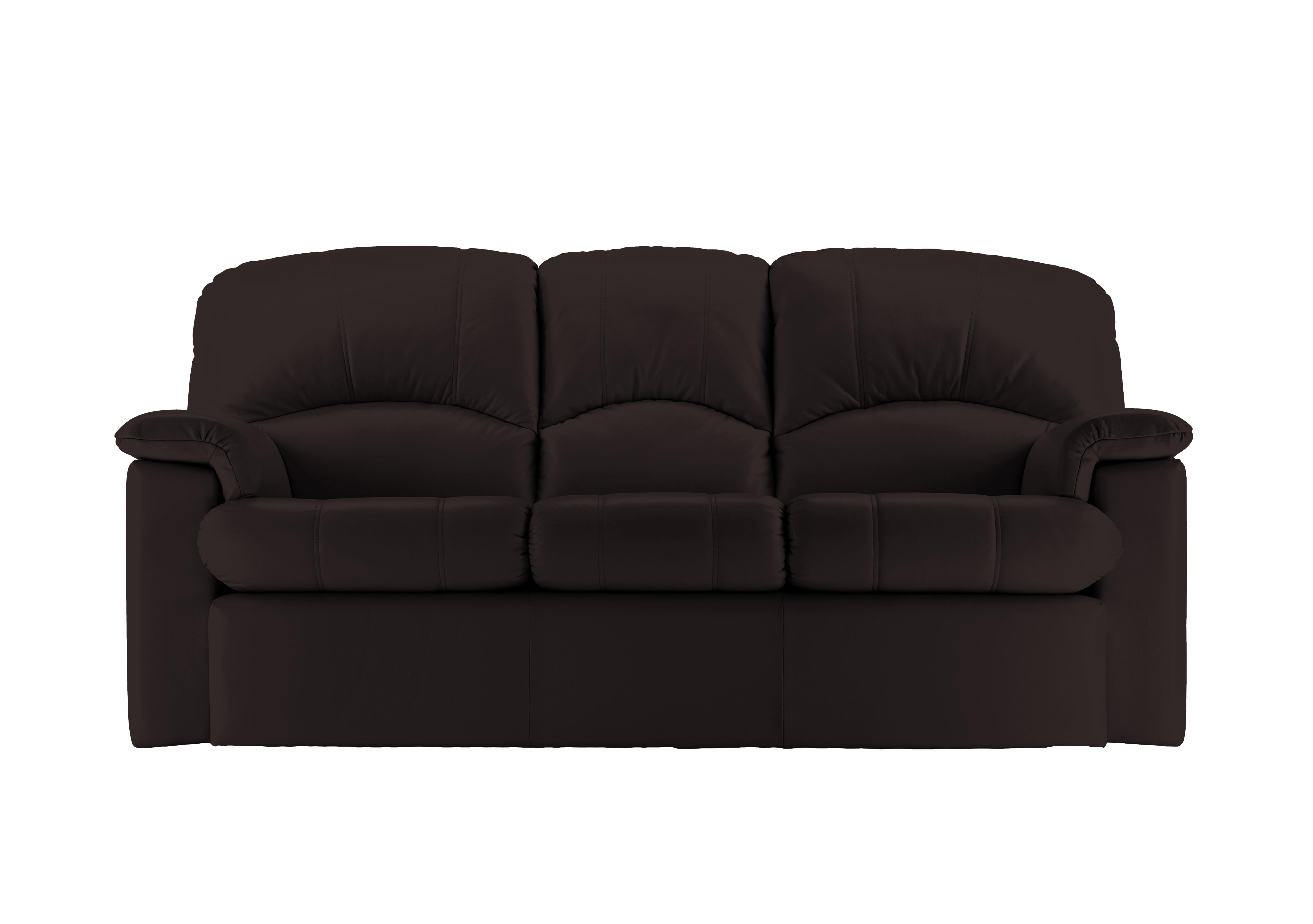 Chloe 3 Seater Leather Sofa in P200 Capri Chocolate on Furniture Village
