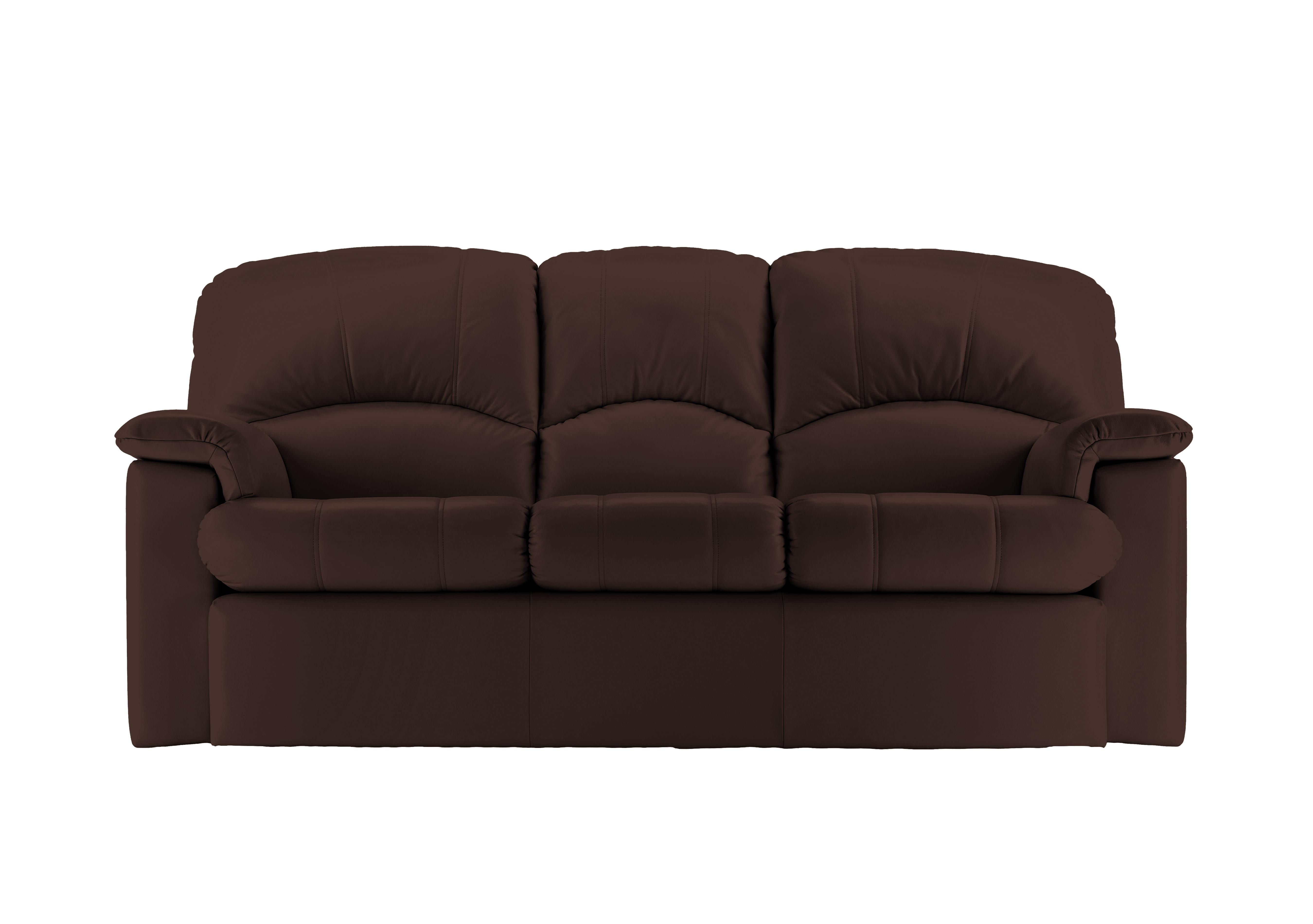 Chloe 3 Seater Leather Sofa in P210 Capri Oak on Furniture Village