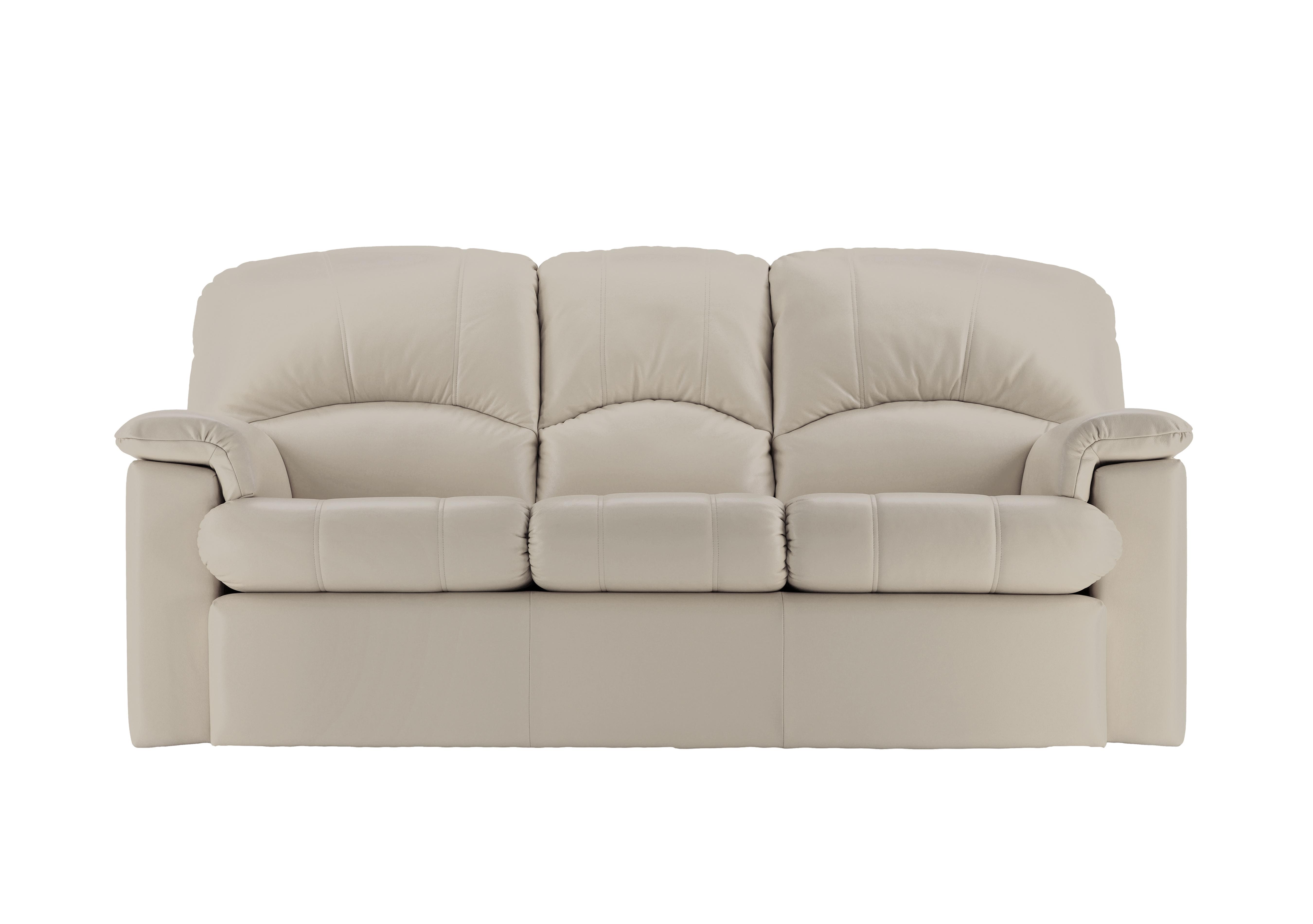 Chloe 3 Seater Leather Sofa in P219 Capri Putty on Furniture Village