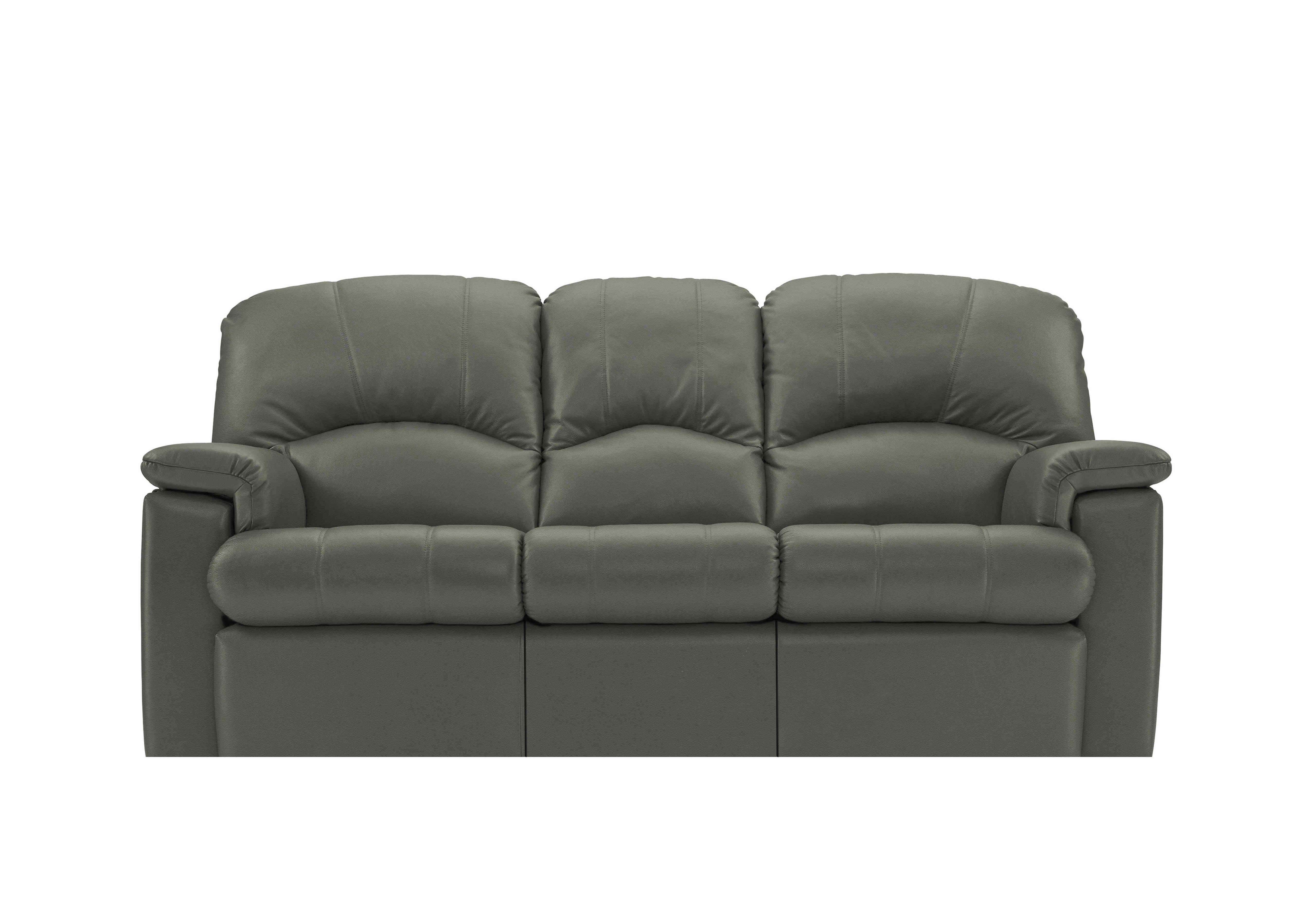Chloe 3 Seater Leather Sofa in P222 Capri Grey on Furniture Village