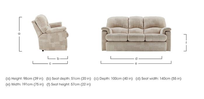 Chloe Small Fabric 3 Seater Sofa in  on Furniture Village