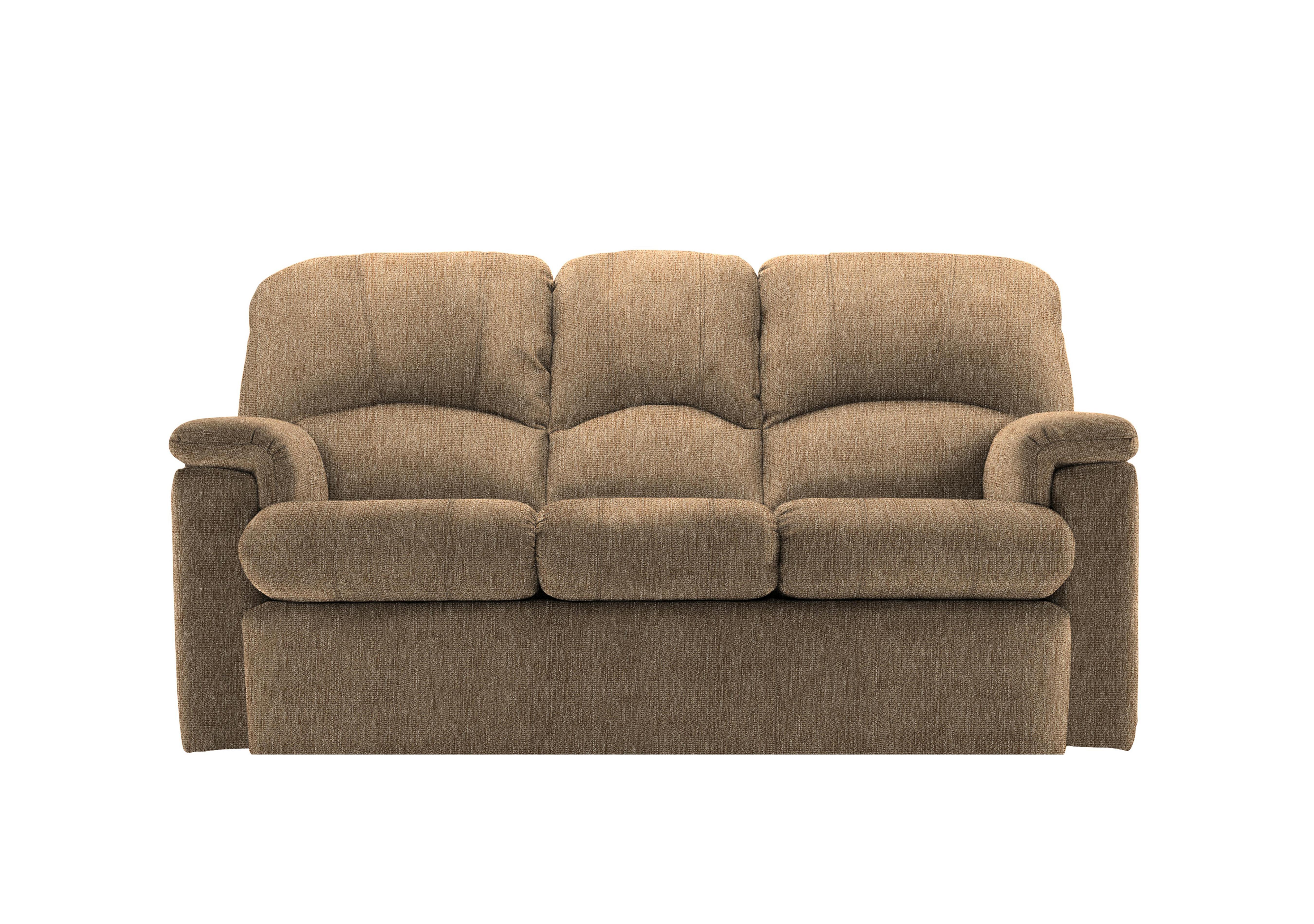 Chloe Small Fabric 3 Seater Sofa in A070 Boucle Cocoa on Furniture Village