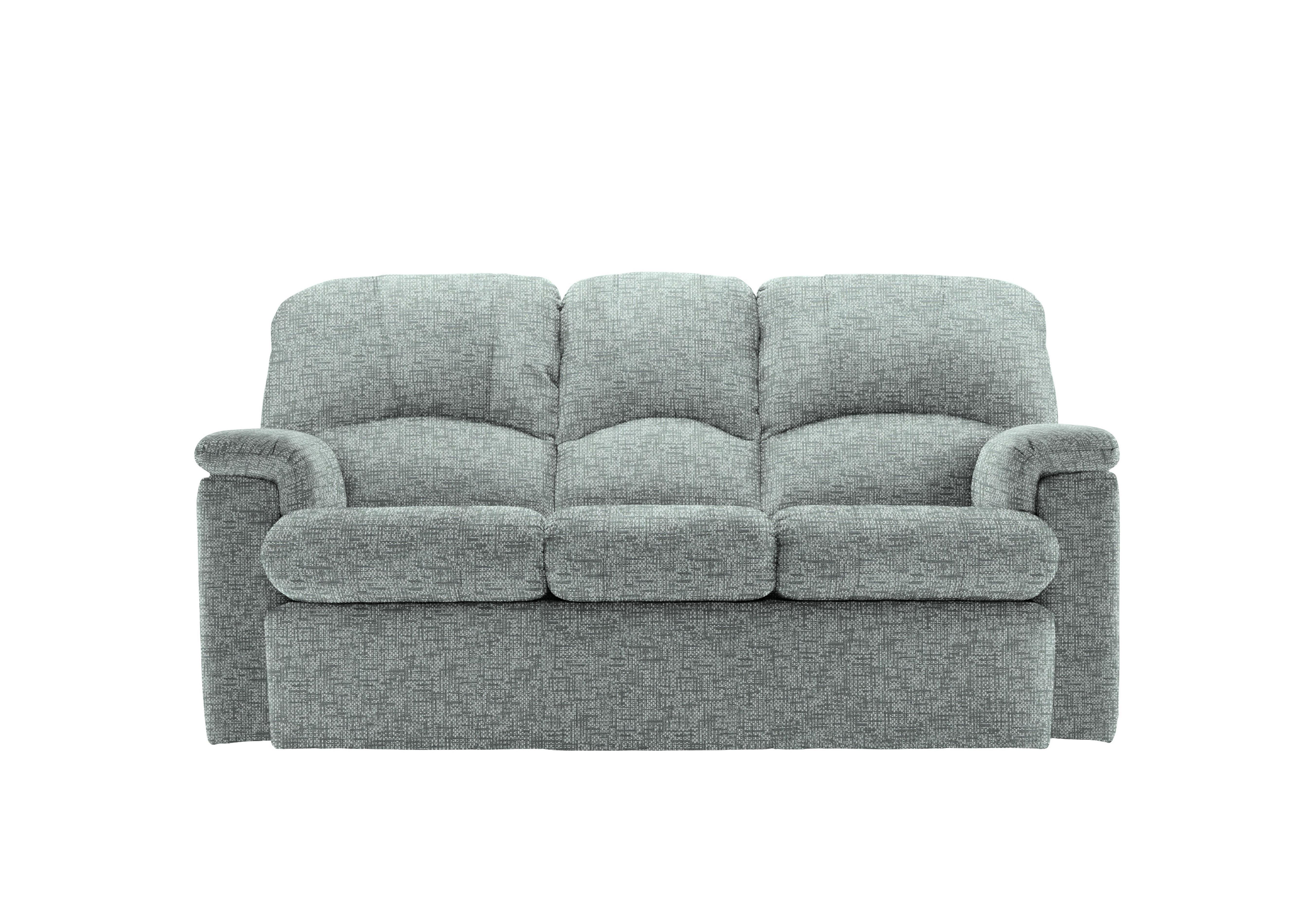 Chloe Small Fabric 3 Seater Sofa in B030 Remco Light Grey on Furniture Village