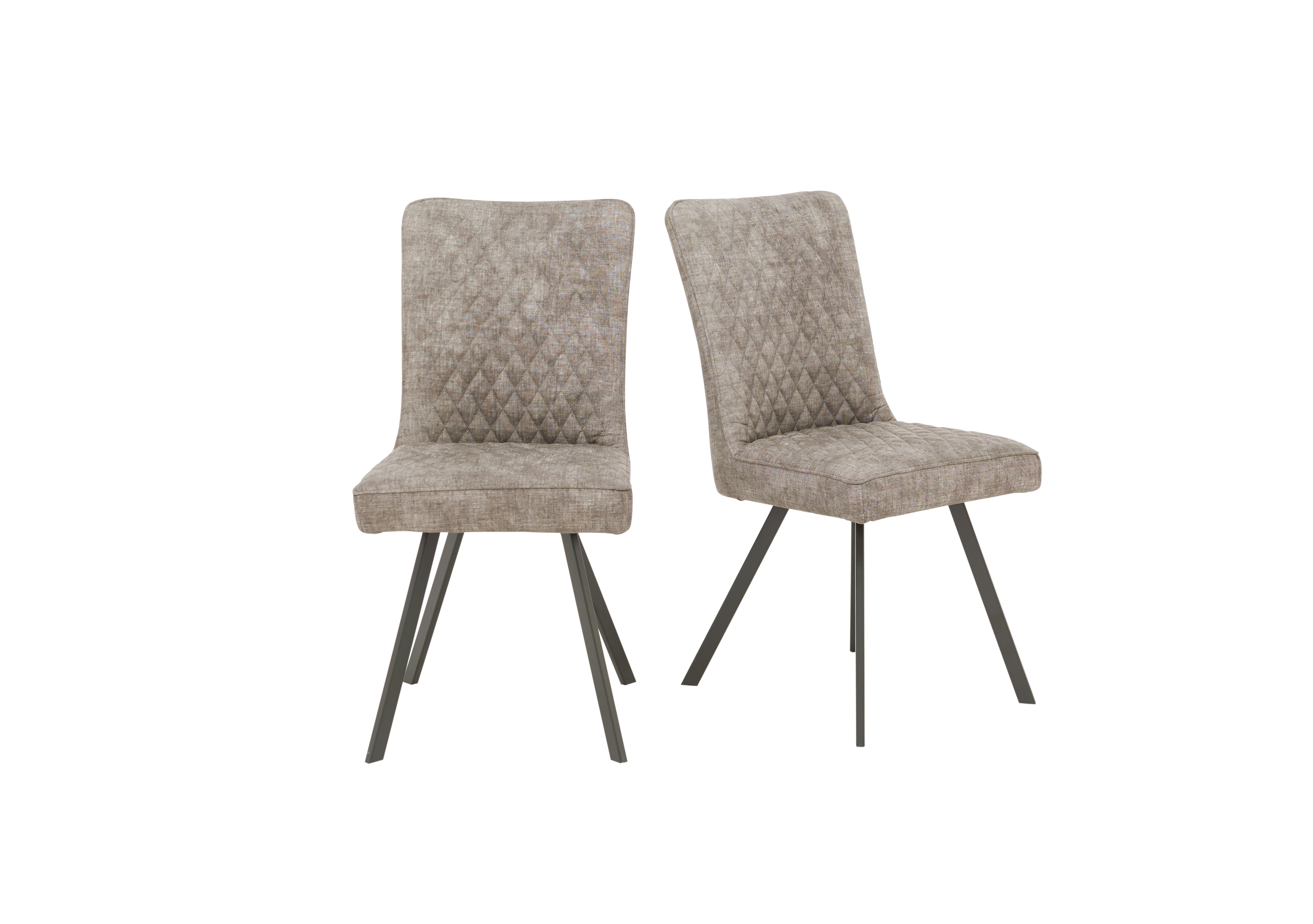 Earth Pair of Dining Chairs in Platinum on Furniture Village