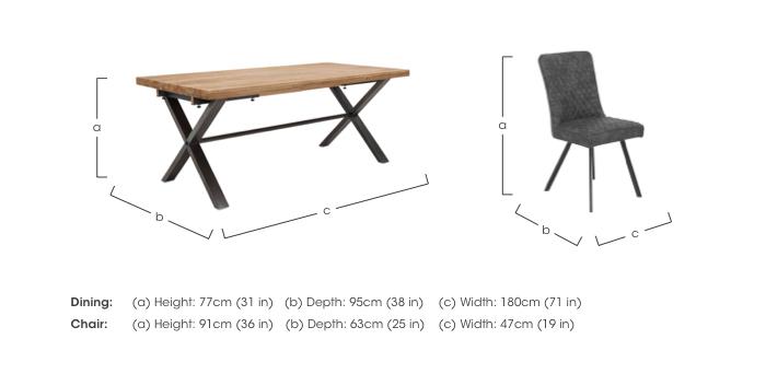 Earth Large Straight Edge Dining Table and 6 Dining Chairs in  on Furniture Village