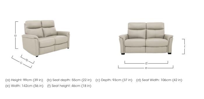 Compact Collection Piccolo 2 Seater Leather Static Sofa in  on Furniture Village