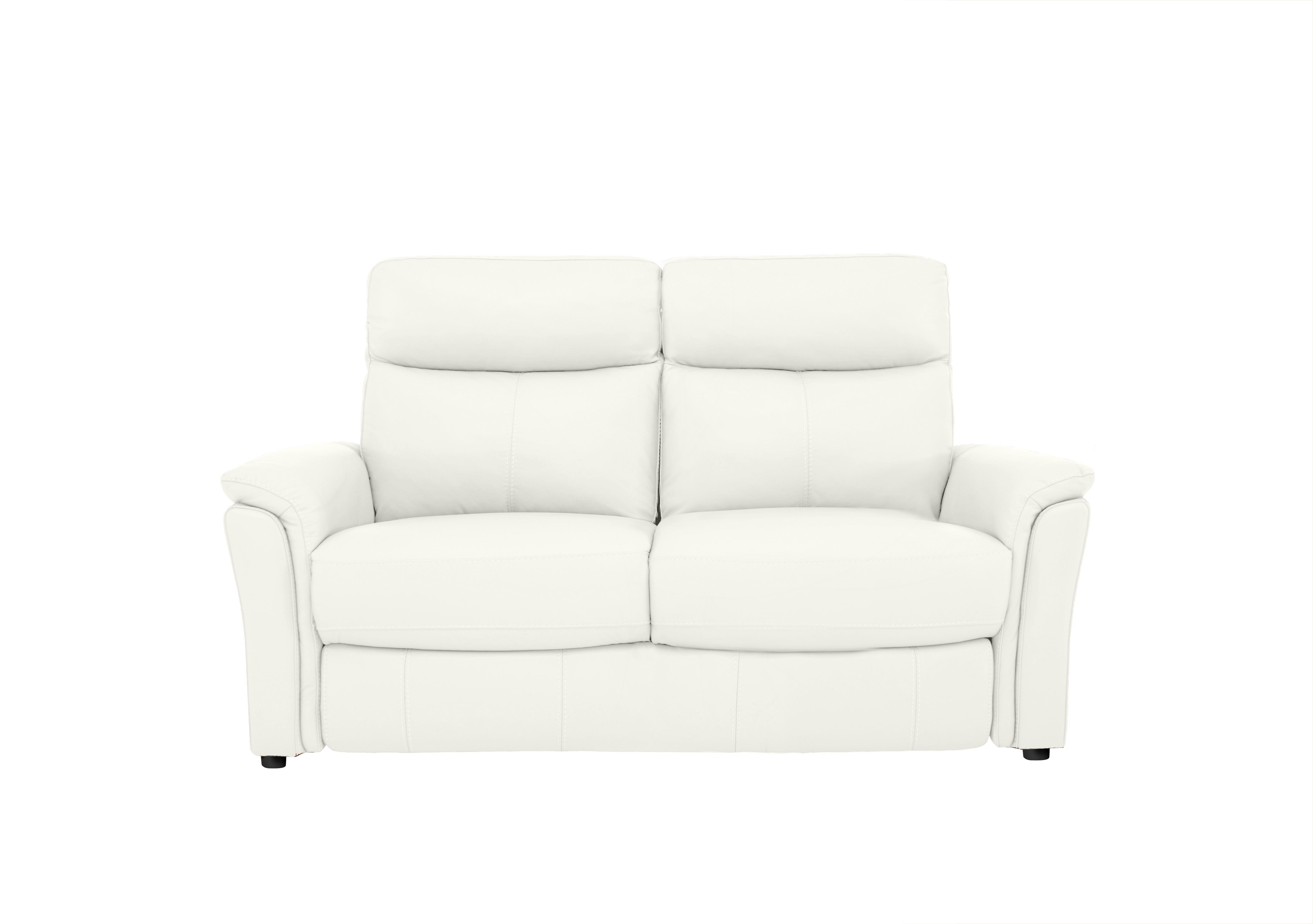 Compact Collection Piccolo 2 Seater Leather Static Sofa in Bv-744d Star White on Furniture Village