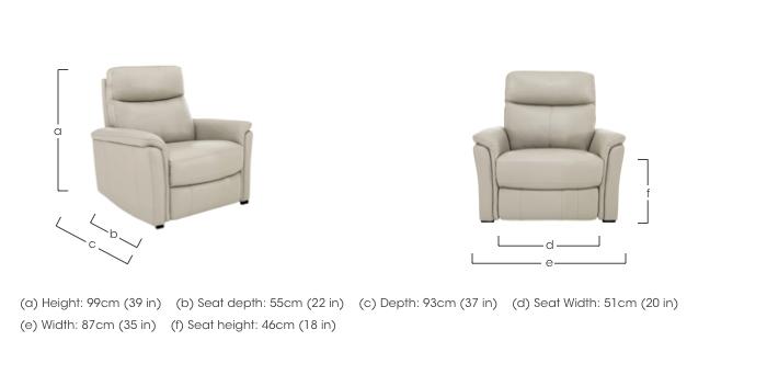 Compact Collection Piccolo Leather Static Armchair in  on Furniture Village