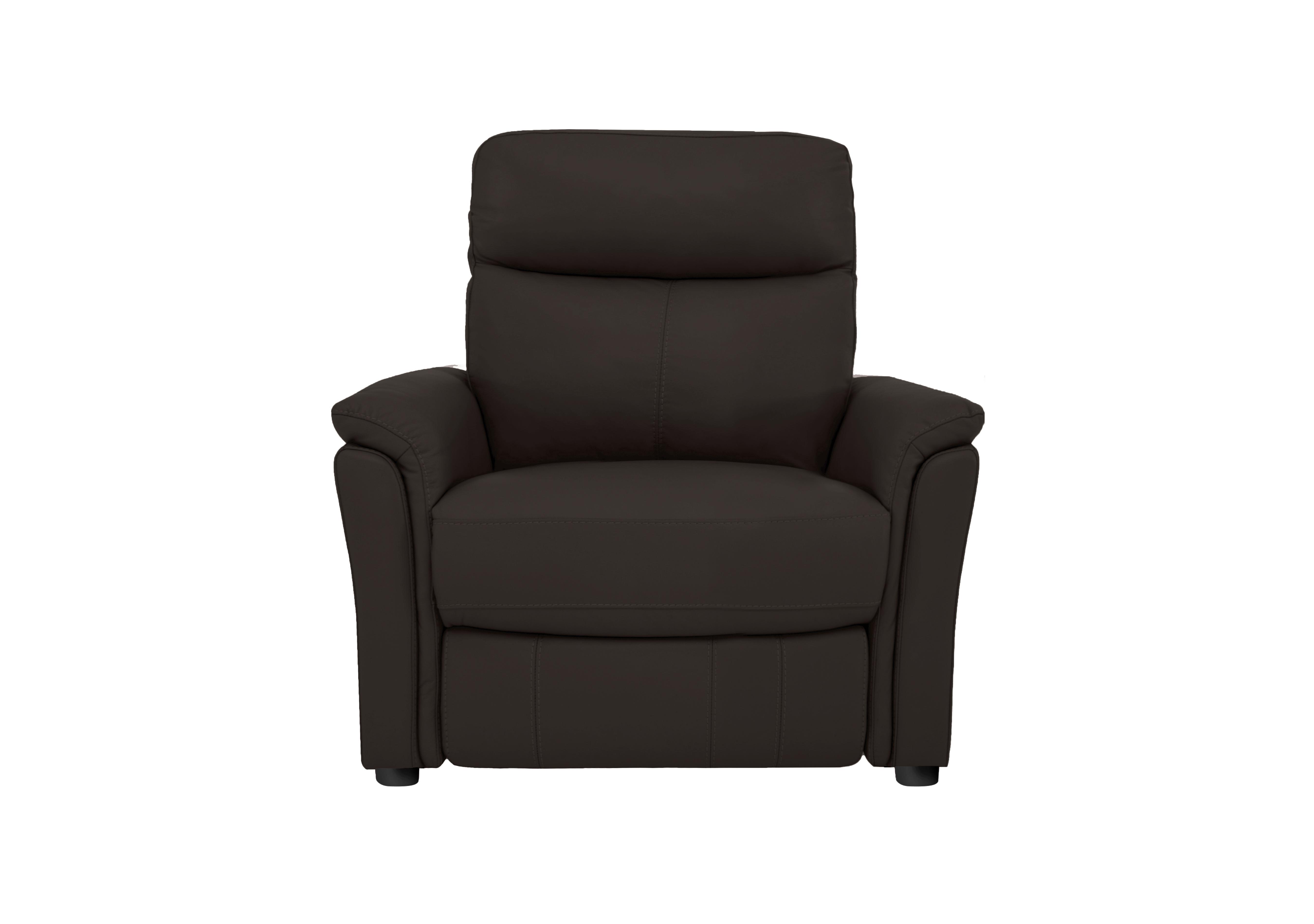 Compact Collection Piccolo Leather Static Armchair in Bv-1748 Dark Chocolate on Furniture Village