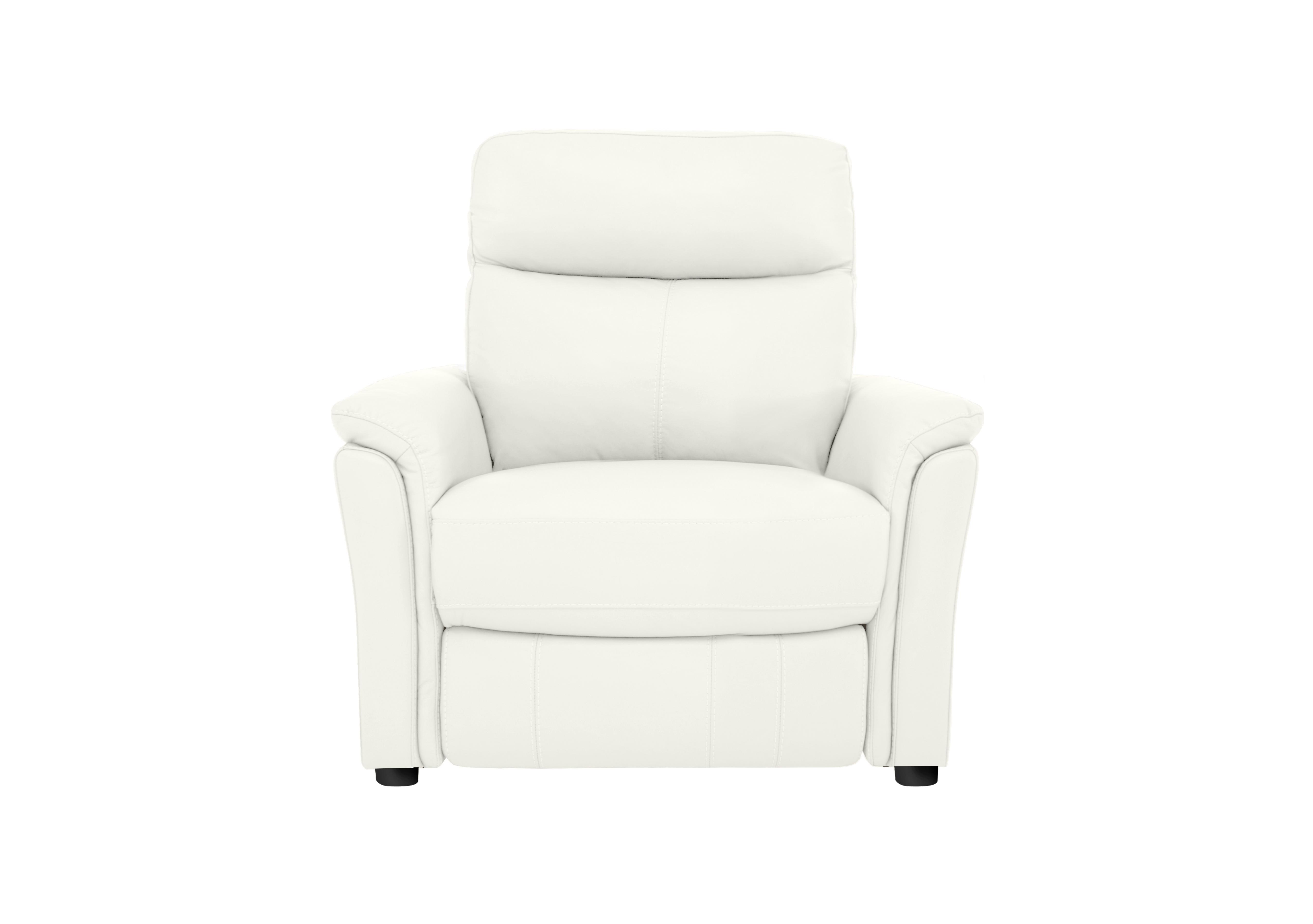 Compact Collection Piccolo Leather Static Armchair in Bv-744d Star White on Furniture Village