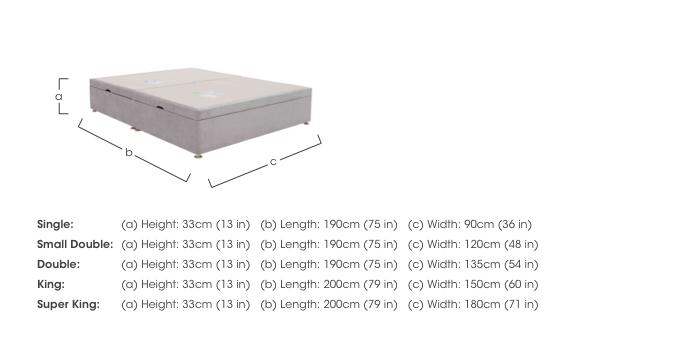 Side-lift Ottoman Divan Base in  on Furniture Village
